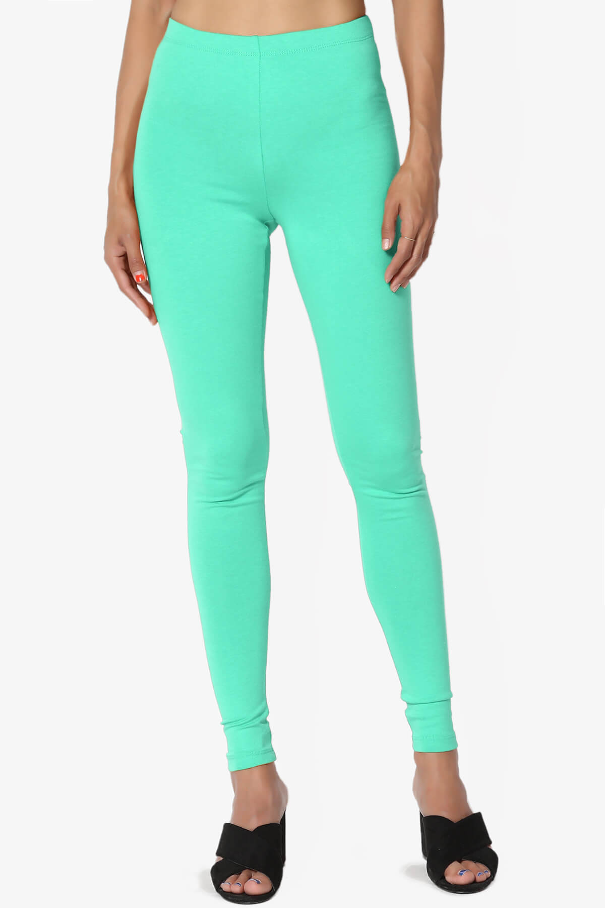 Thalia Cotton Jersey Ankle Leggings MINT_1