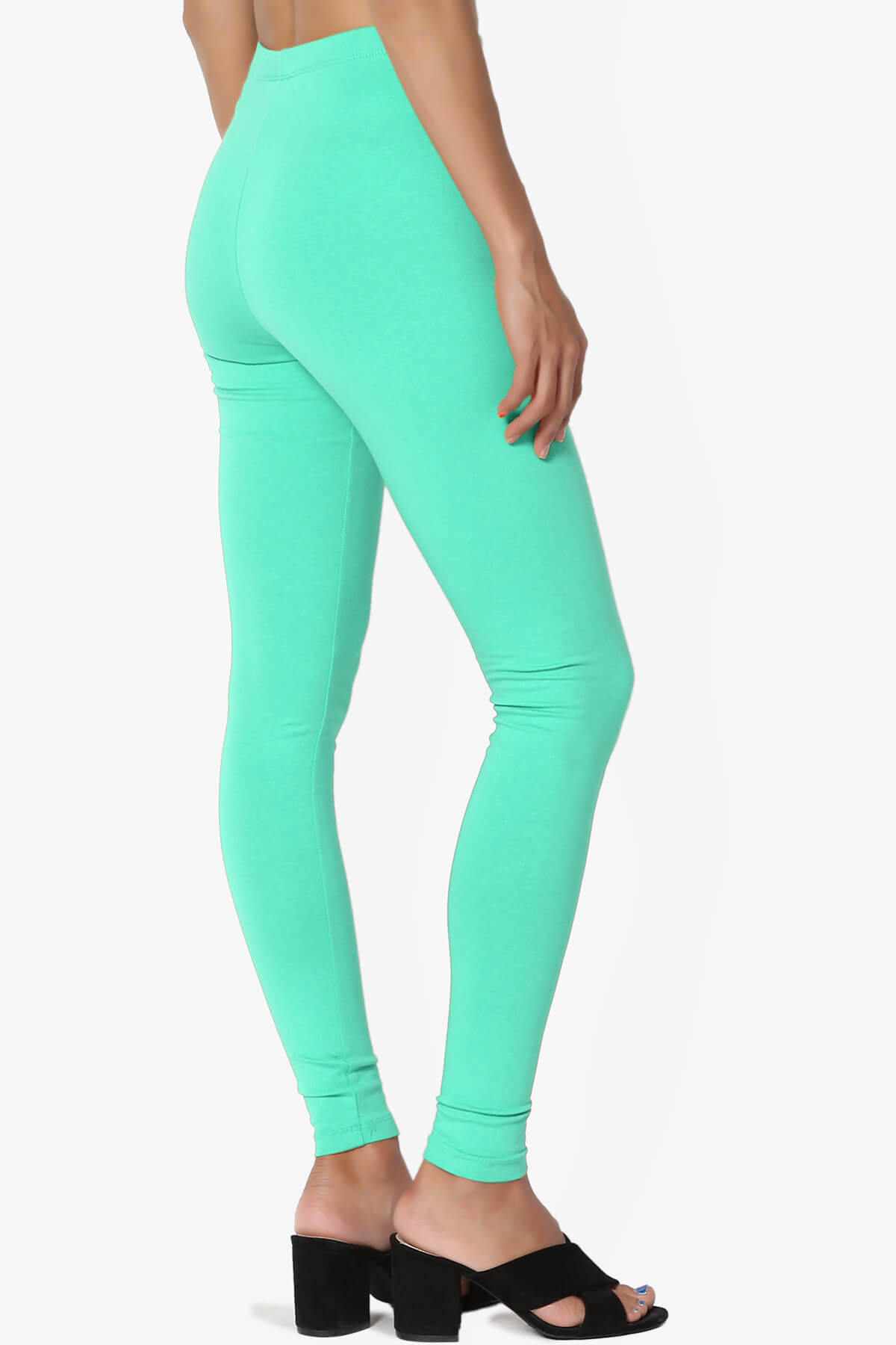 Thalia Cotton Jersey Ankle Leggings MINT_4