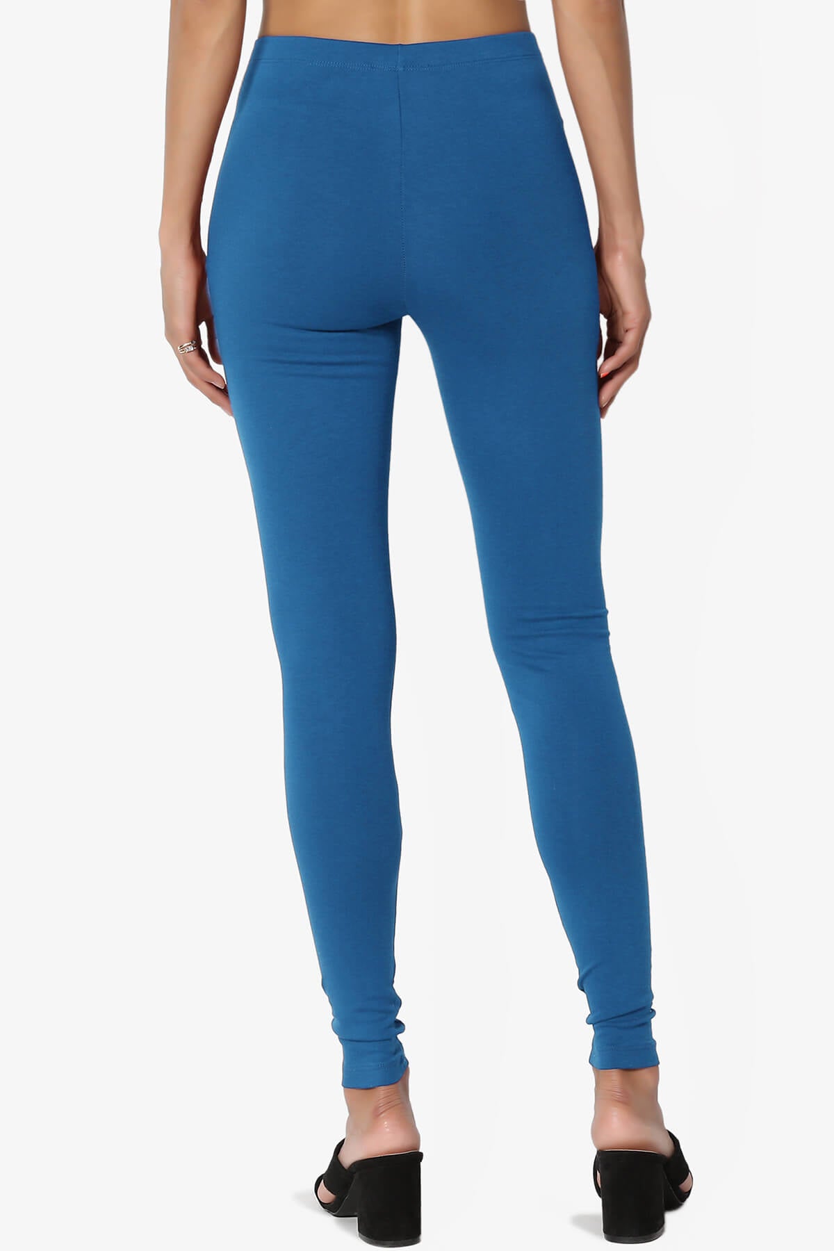 Thalia Cotton Jersey Ankle Leggings OCEAN BLUE_2