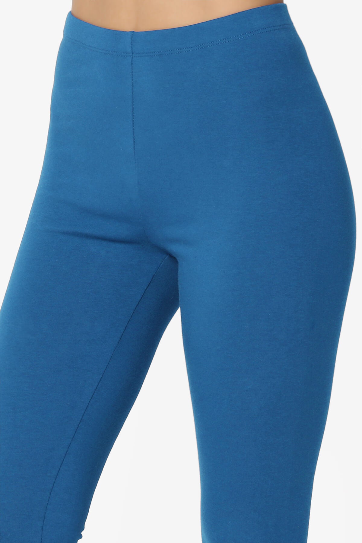 Thalia Cotton Jersey Ankle Leggings OCEAN BLUE_5