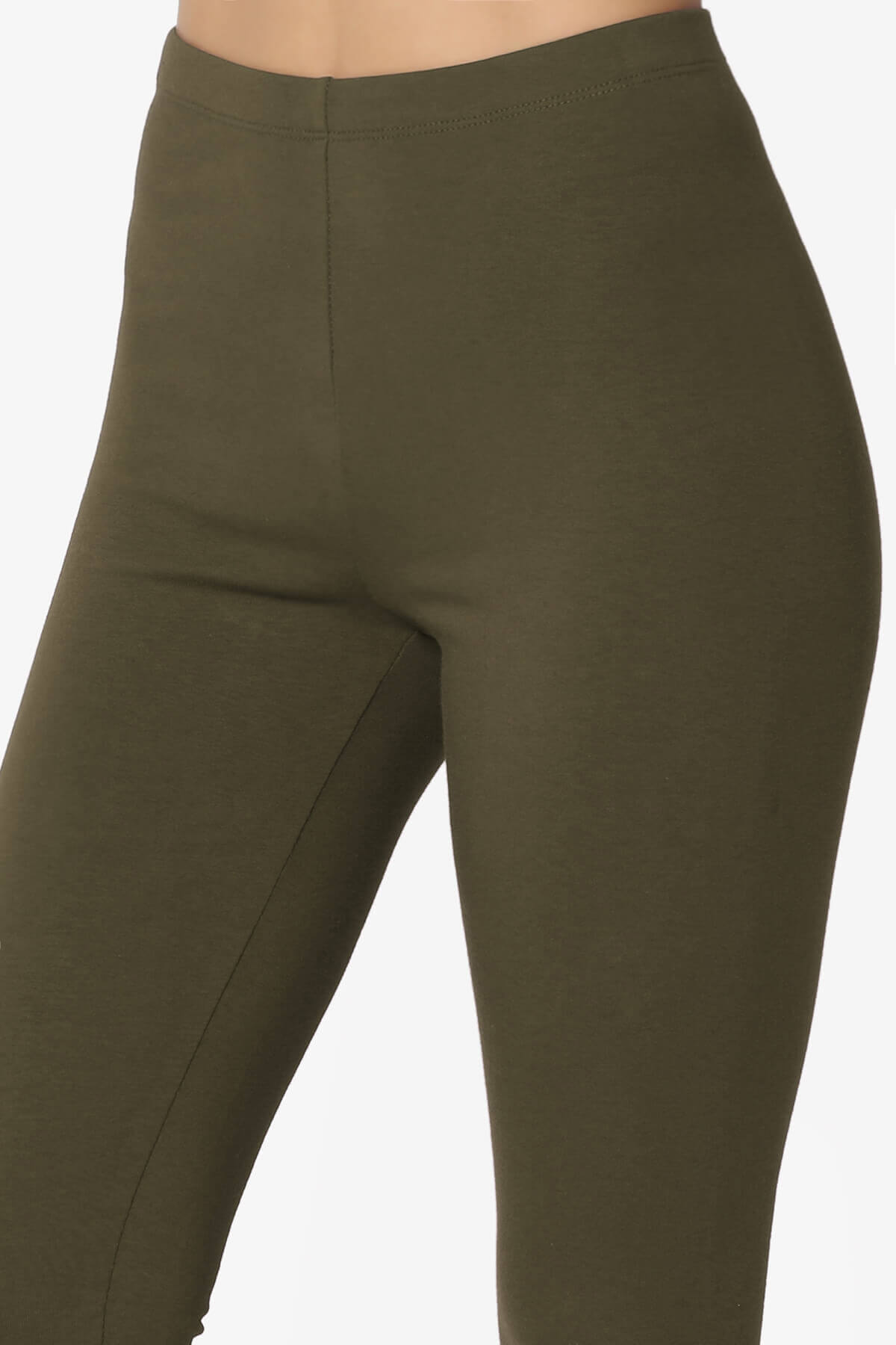 Thalia Cotton Jersey Ankle Leggings OLIVE_5