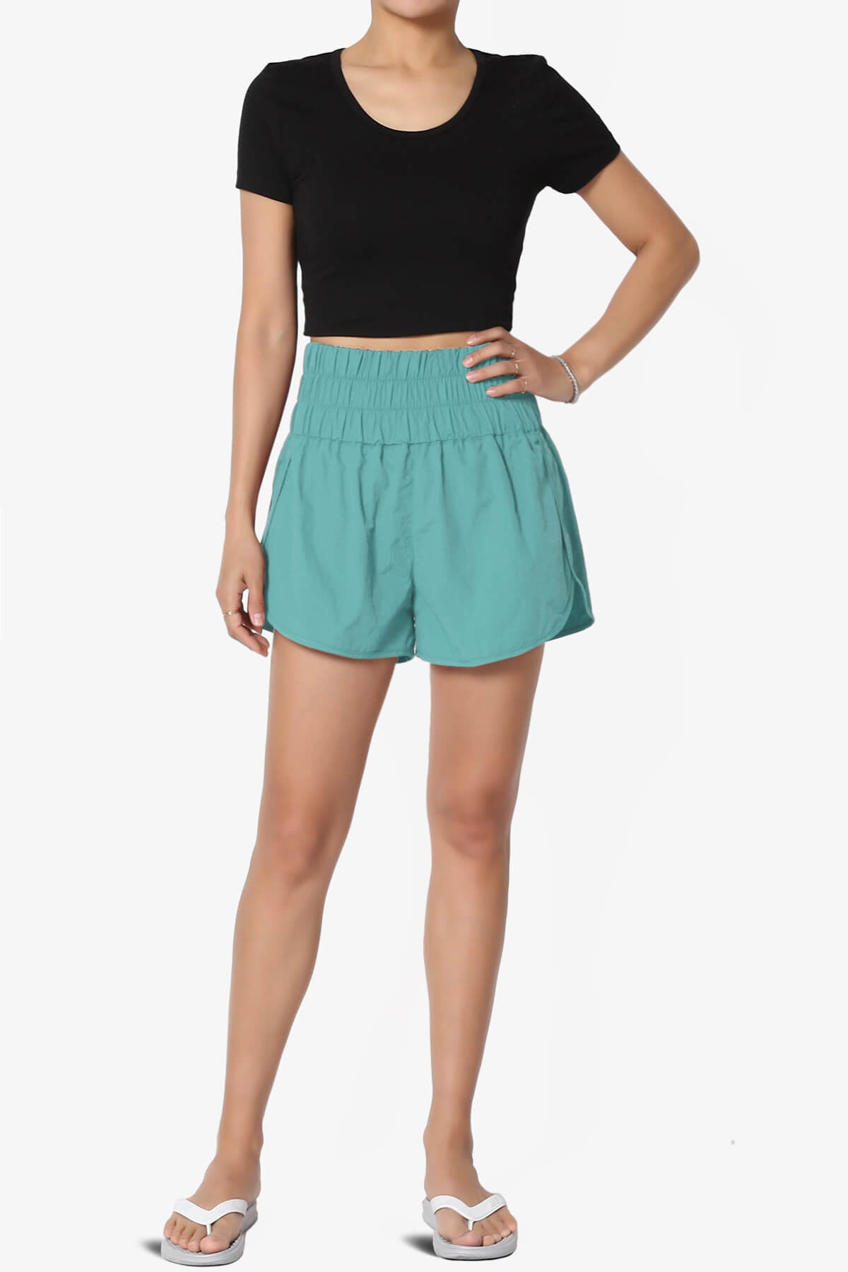 The Way Home Running Shorts DUSTY TEAL_6