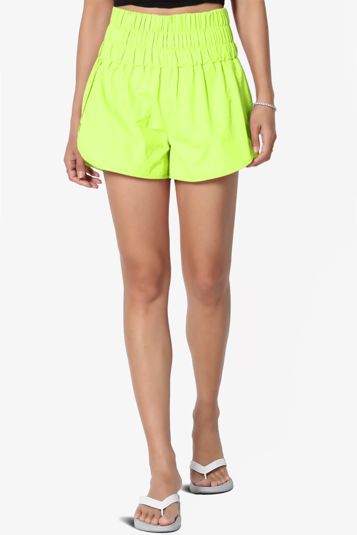 The Way Home Running Shorts NEON GREEN_1
