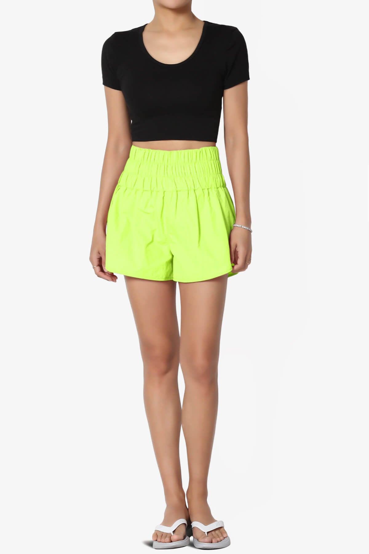 The Way Home Running Shorts NEON GREEN_6