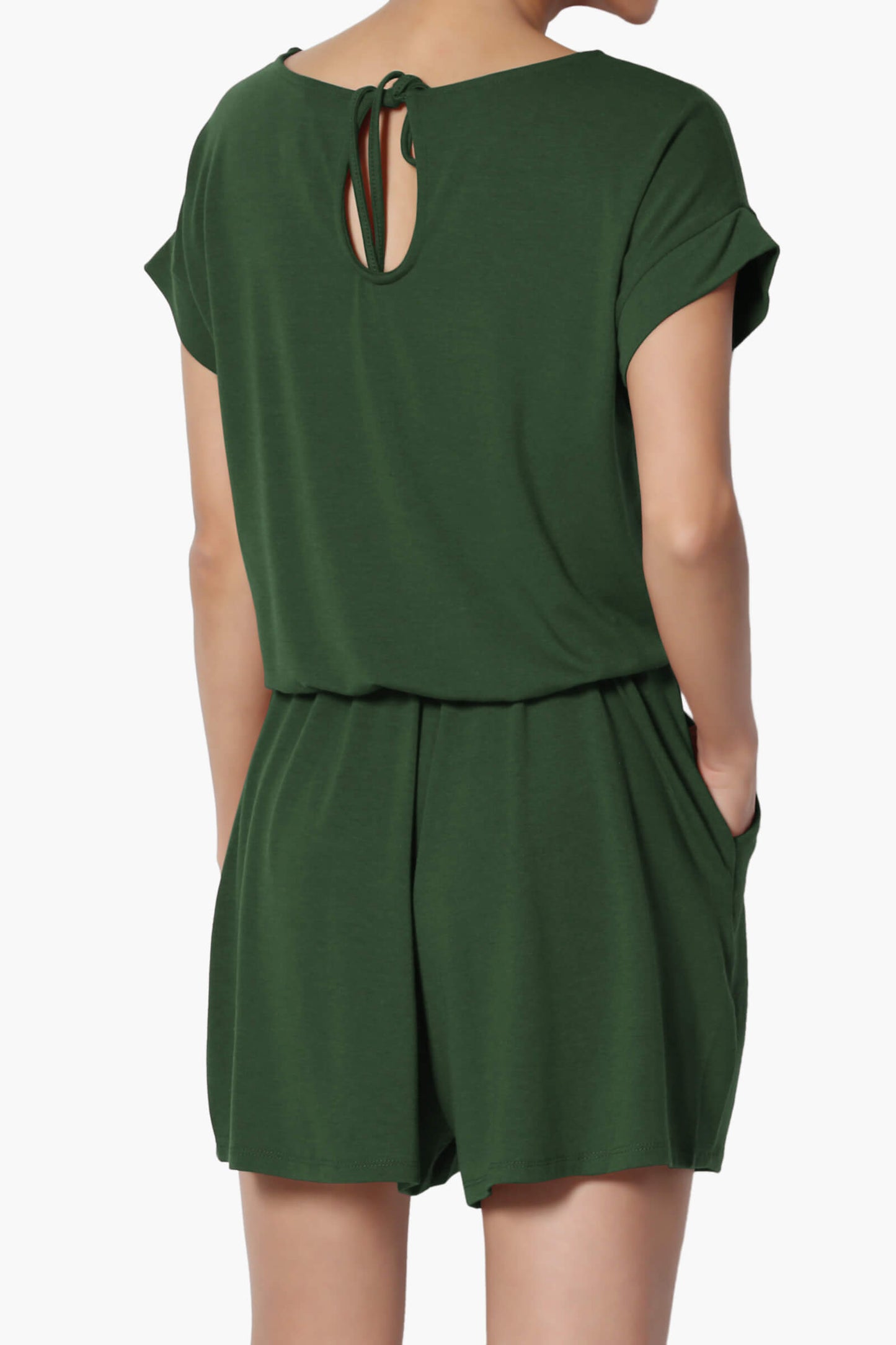 Tina Short Sleeve Jersey Romper ARMY GREEN_2