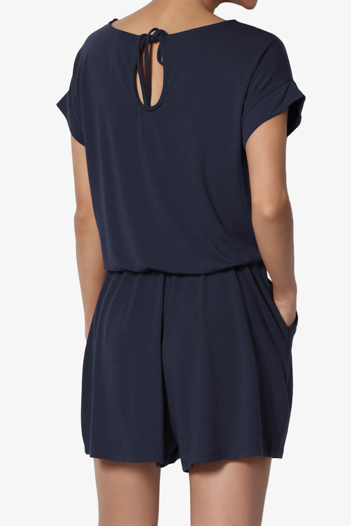 Tina Short Sleeve Jersey Romper NAVY_2