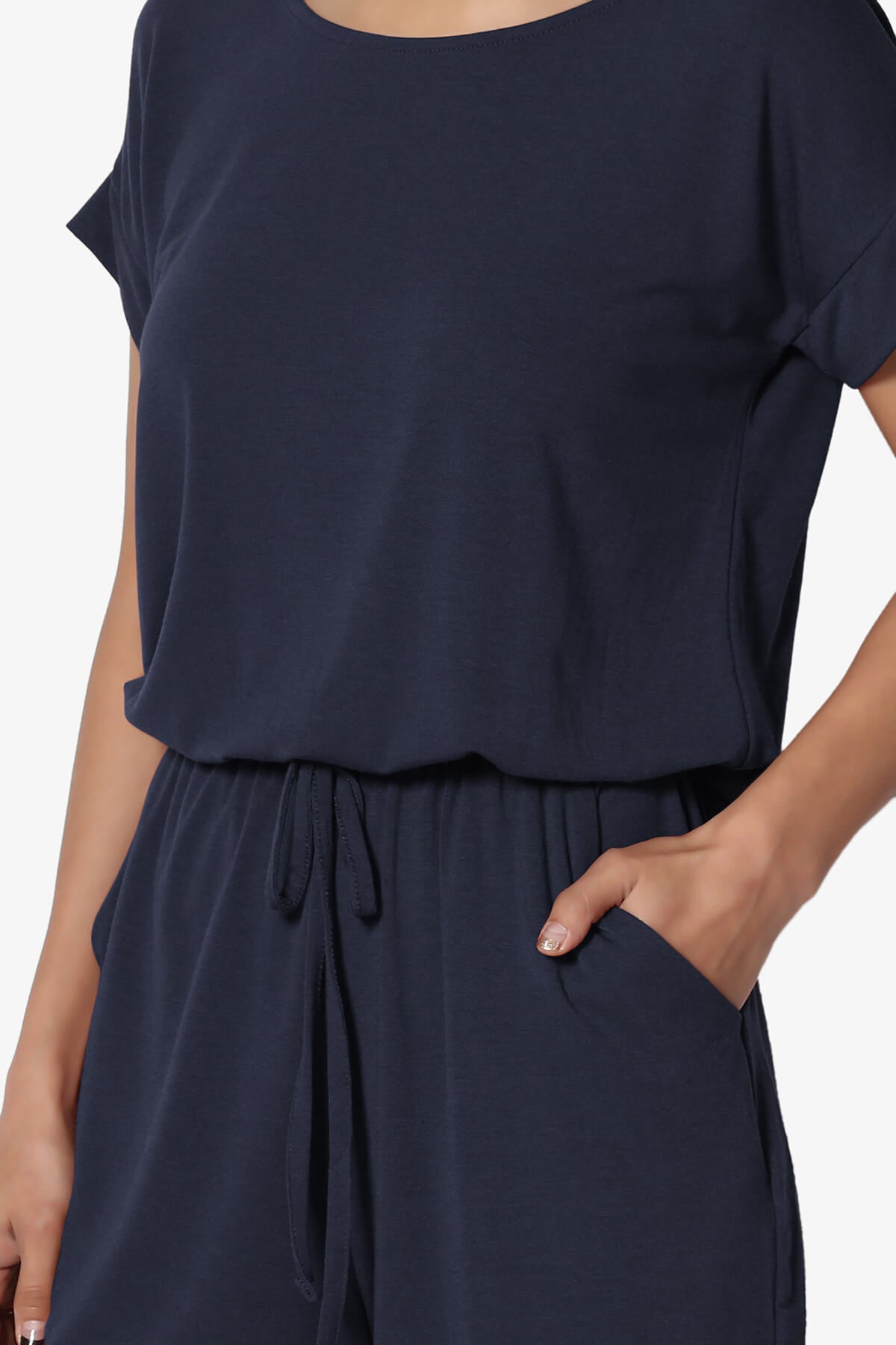 Tina Short Sleeve Jersey Romper NAVY_5