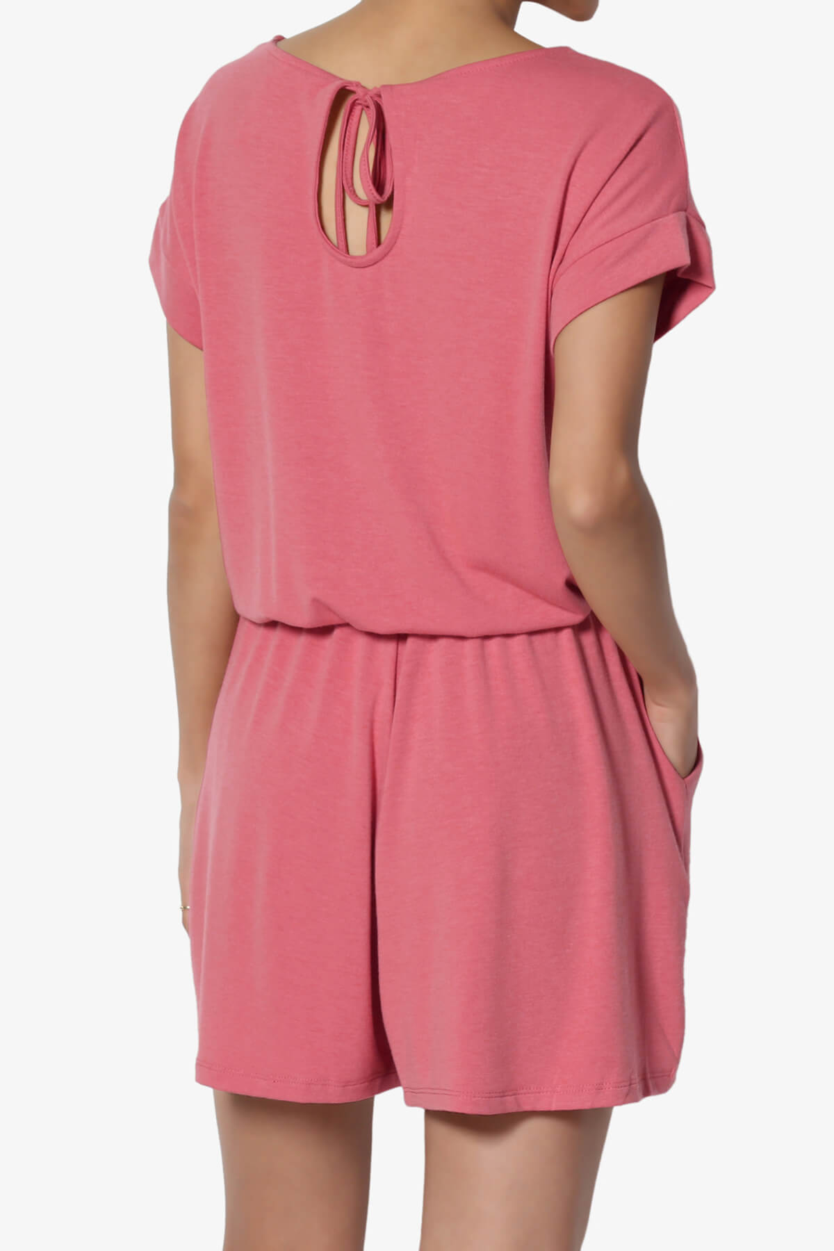 Tina Short Sleeve Jersey Romper ROSE_2