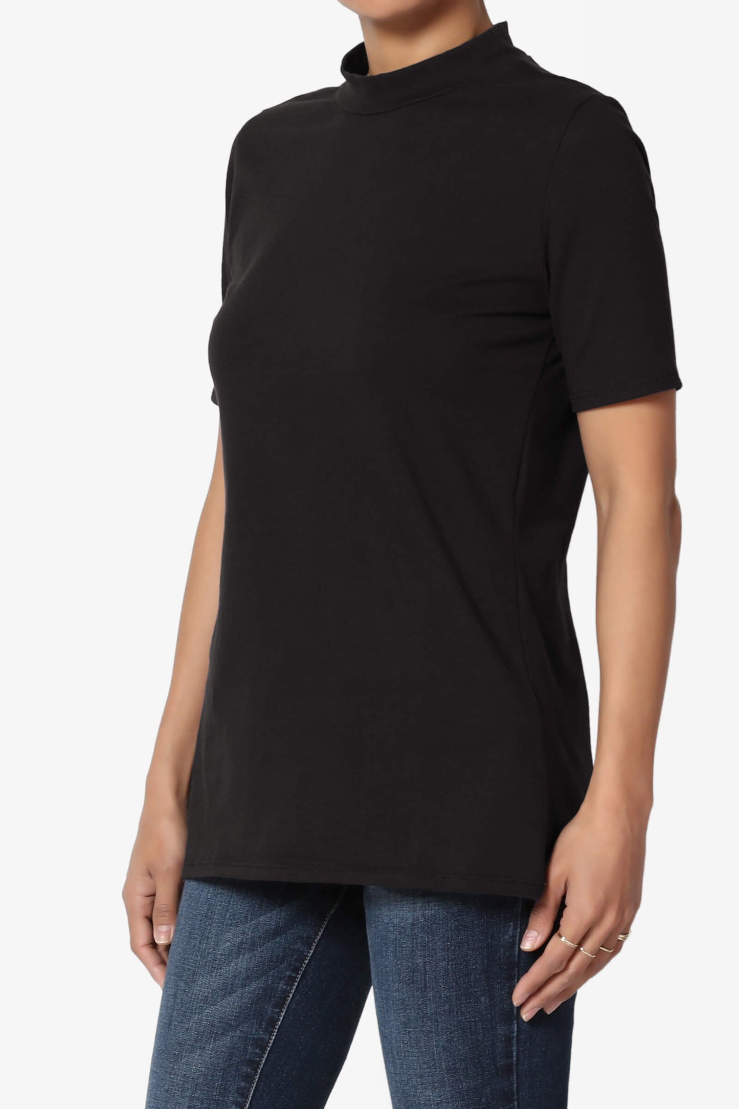 Kahiko Mock Neck Short Sleeve Tee