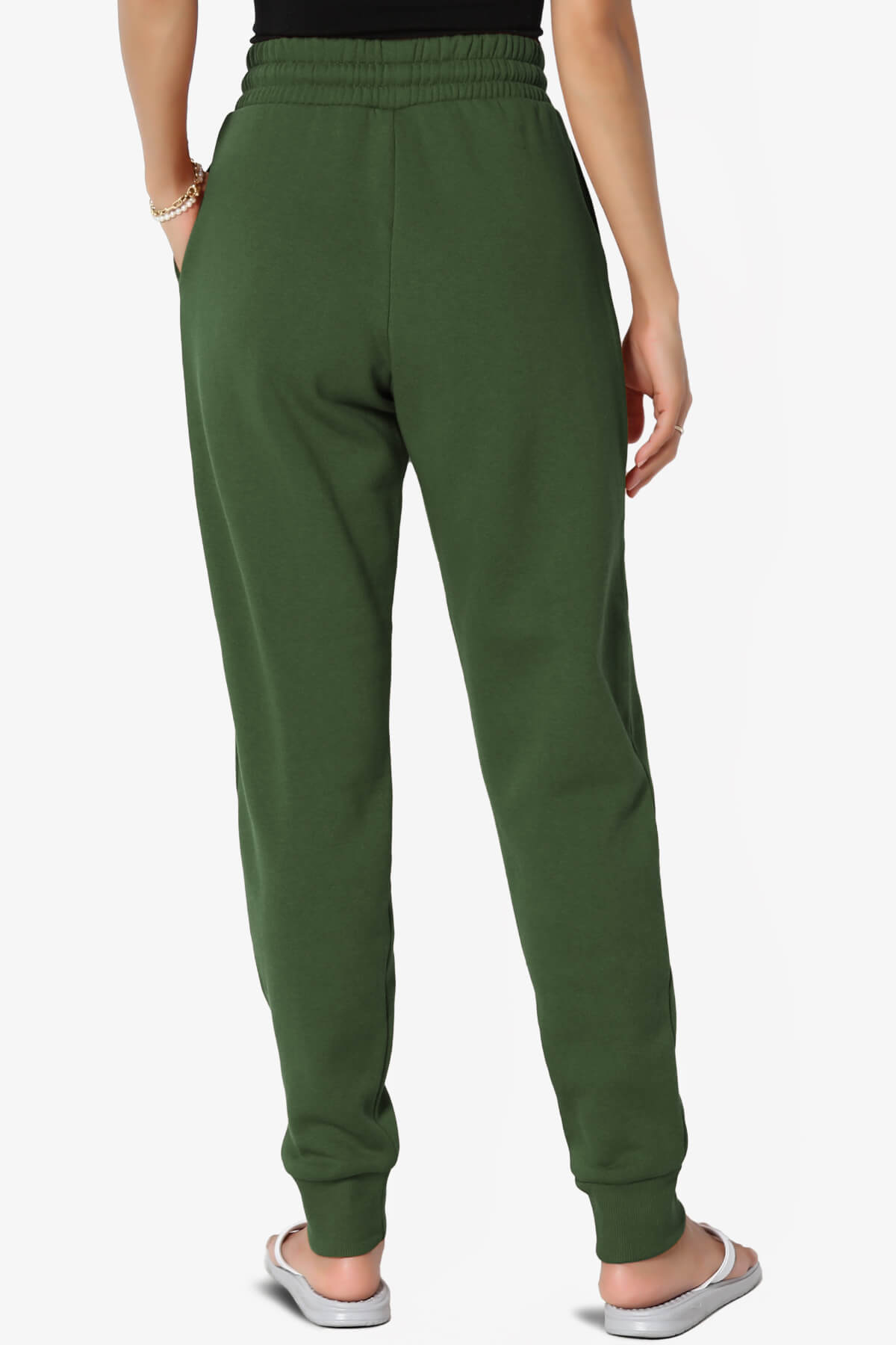 Tove Drawstring Jogger Sweatpants ARMY GREEN_2