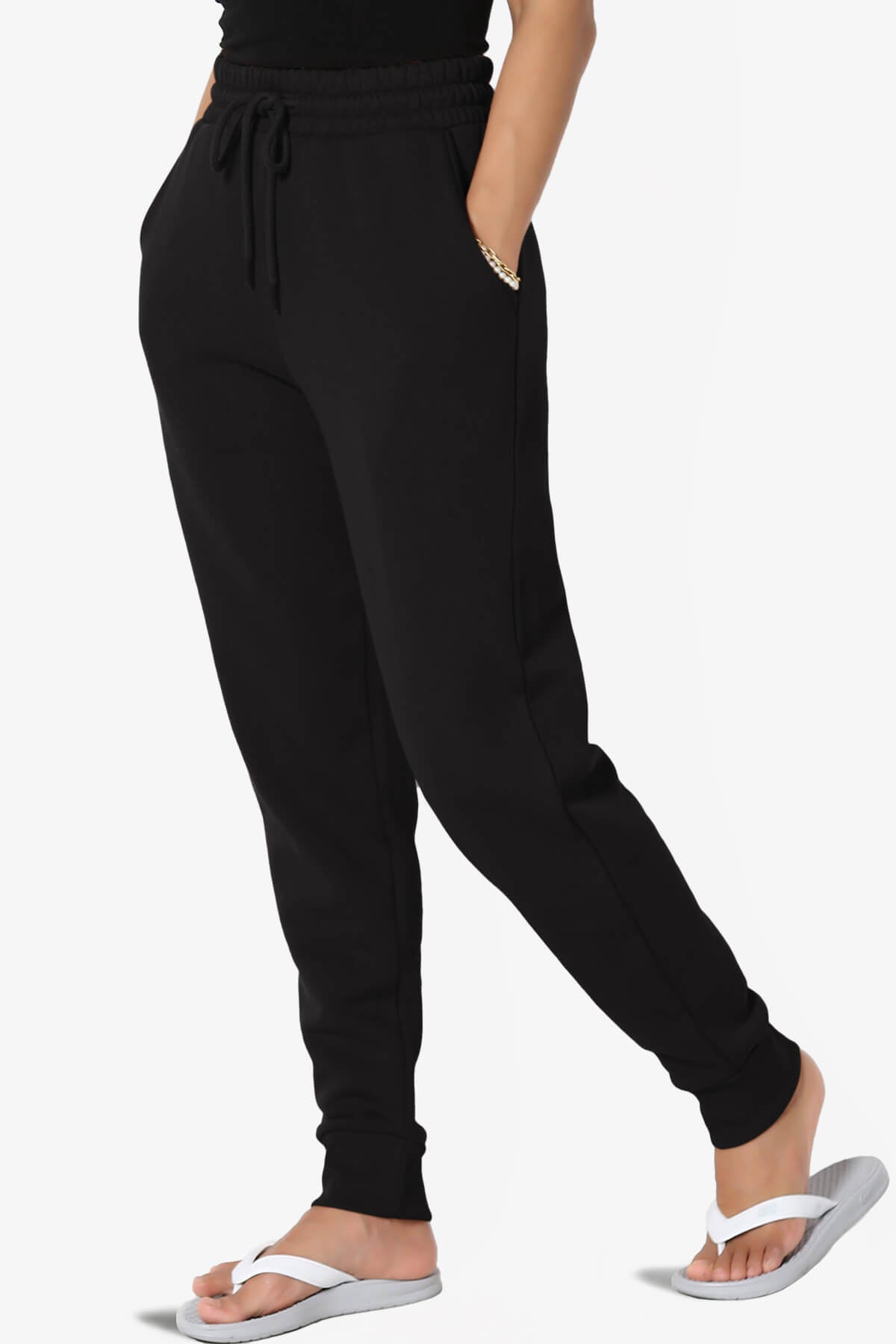 Tove Drawstring Jogger Sweatpants BLACK_3