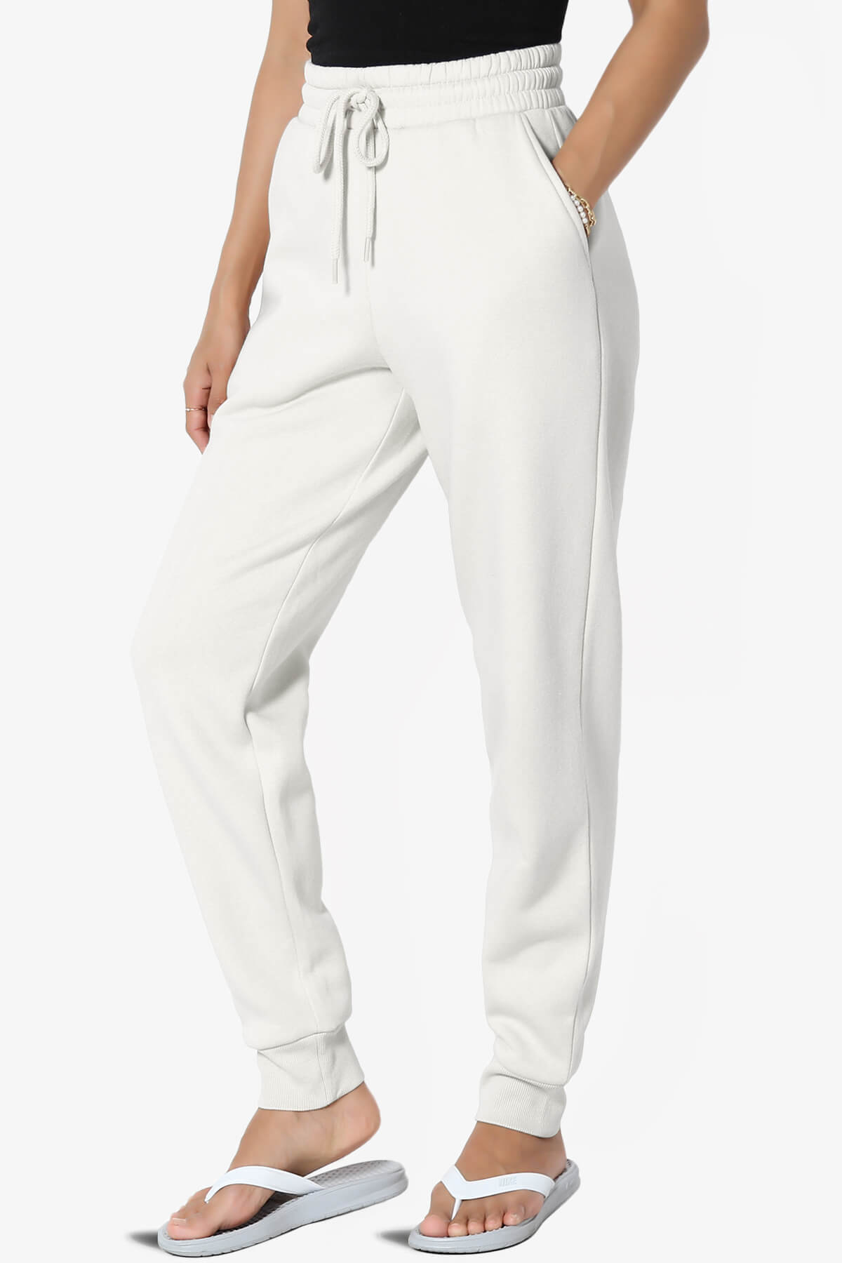 Tove Drawstring Jogger Sweatpants BONE_1