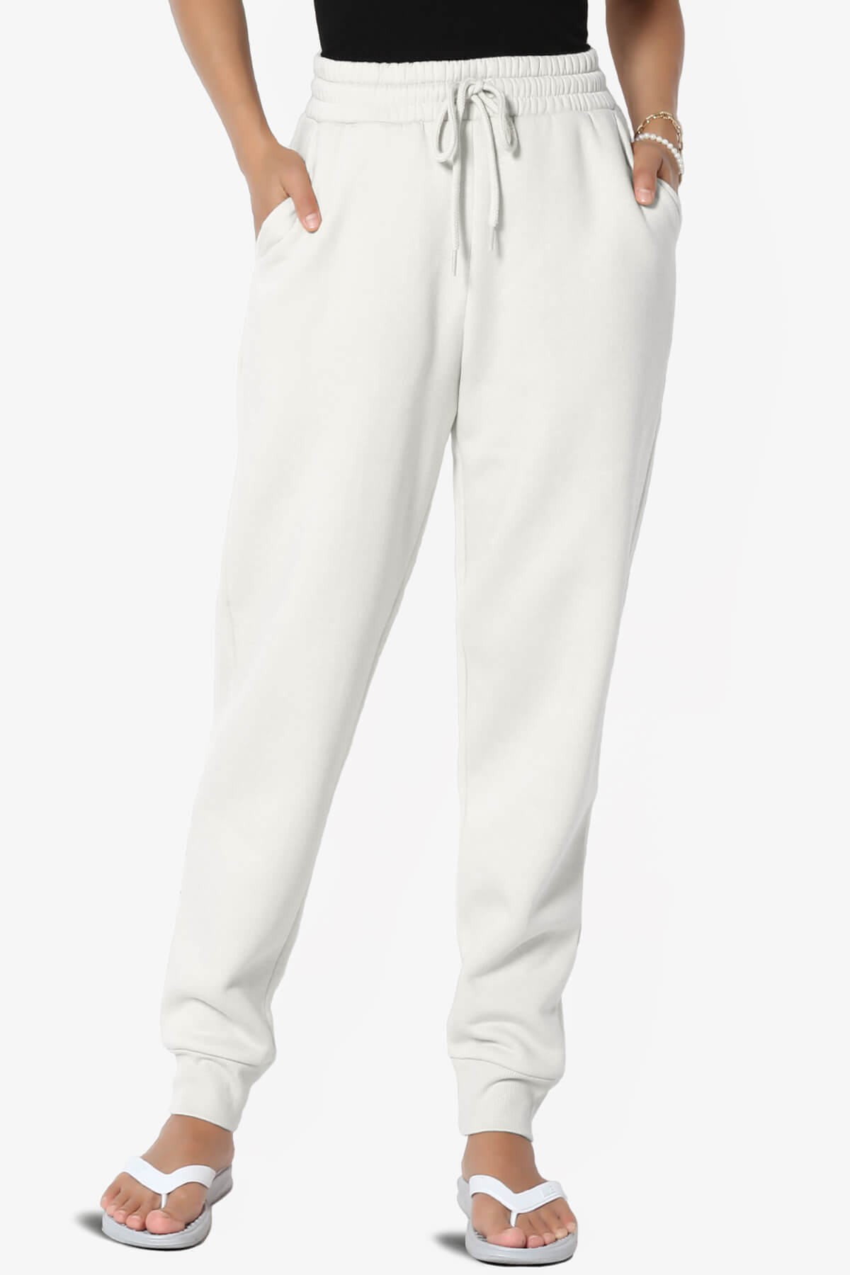 Tove Drawstring Jogger Sweatpants BONE_3