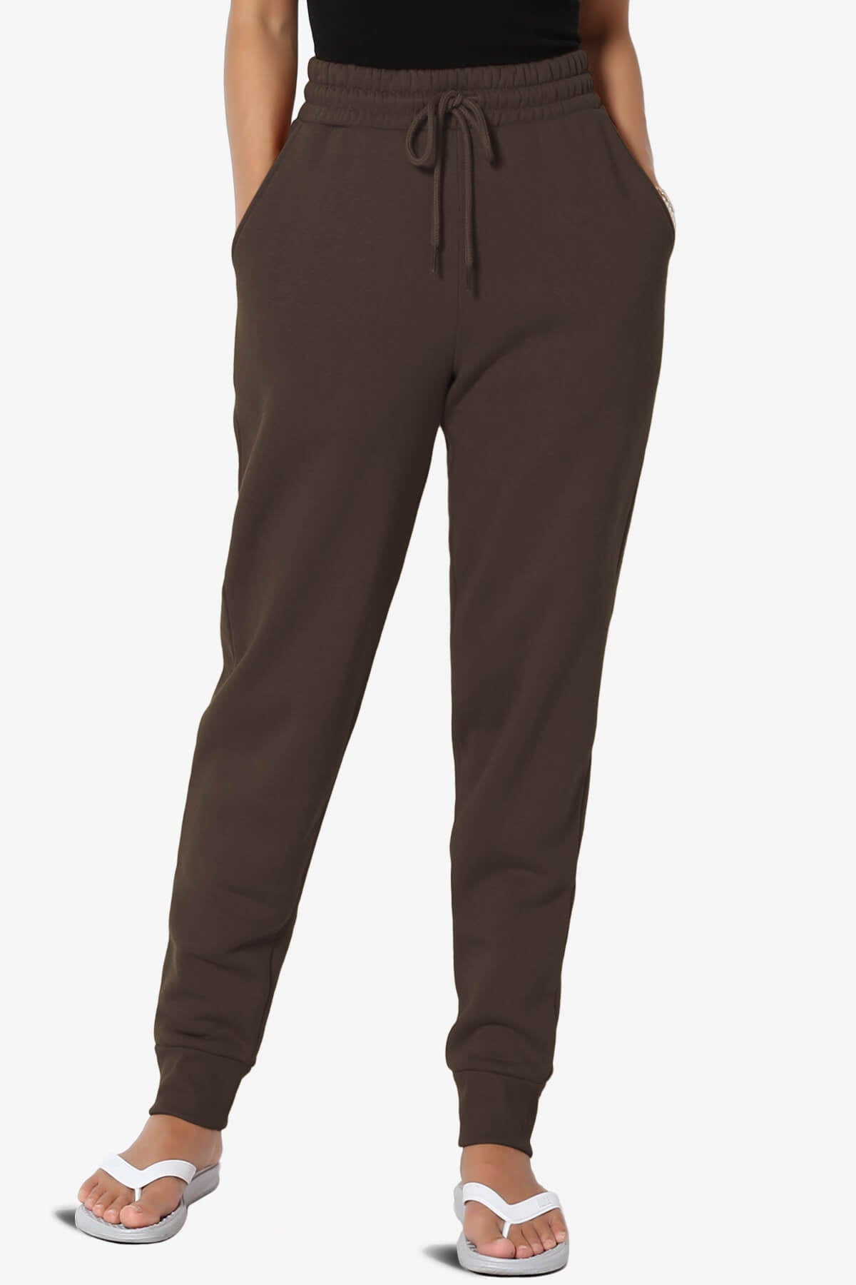 Tove Drawstring Jogger Sweatpants BROWN_1