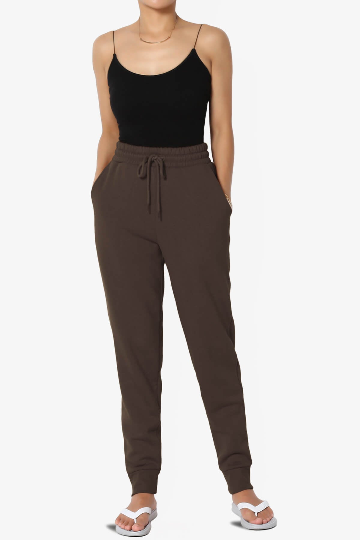 Tove Drawstring Jogger Sweatpants BROWN_6