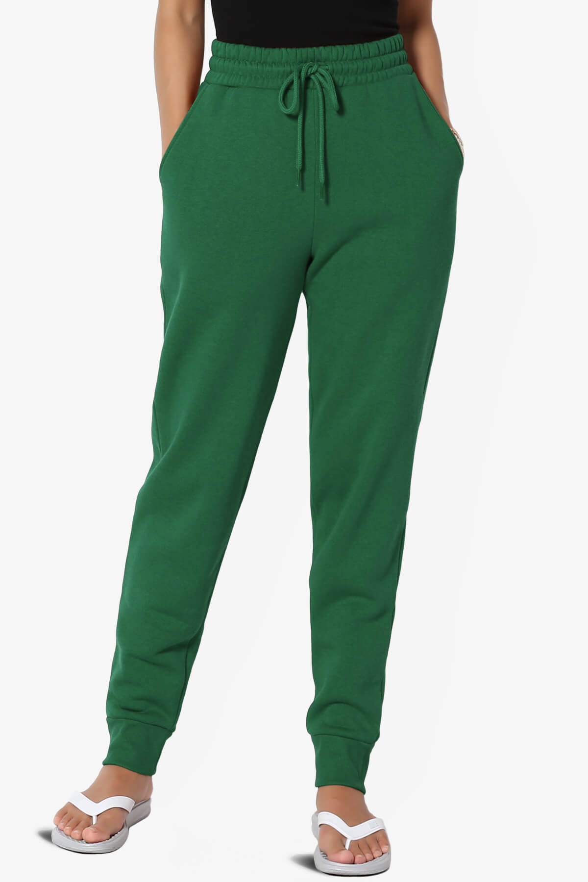 Tove Drawstring Jogger Sweatpants DARK GREEN_1