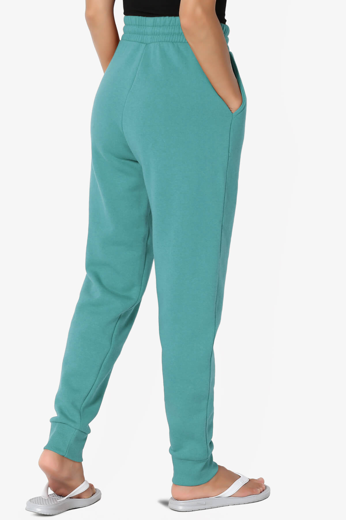 Tove Drawstring Jogger Sweatpants DUSTY TEAL_4