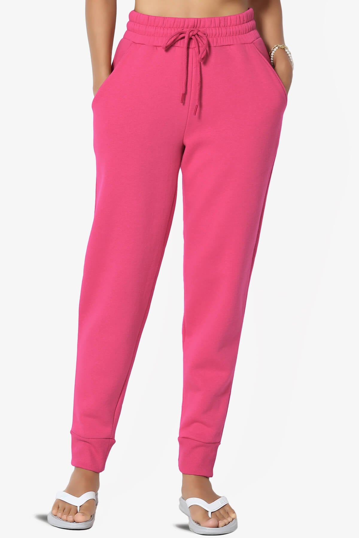 Tove Drawstring Jogger Sweatpants HOT PINK_1
