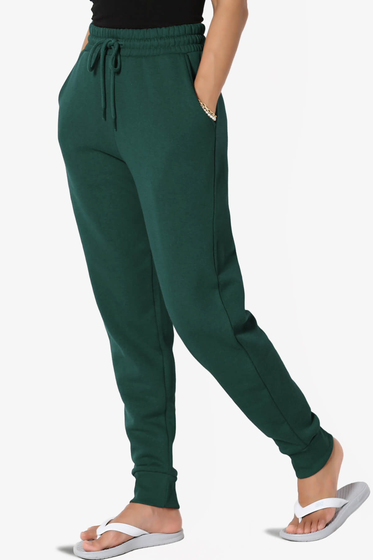 Tove Drawstring Jogger Sweatpants HUNTER GREEN_3