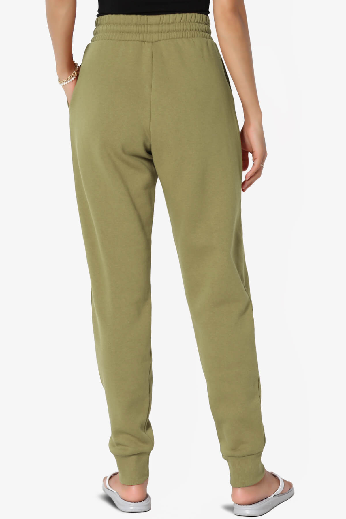 Tove Drawstring Jogger Sweatpants KHAKI GREEN_2