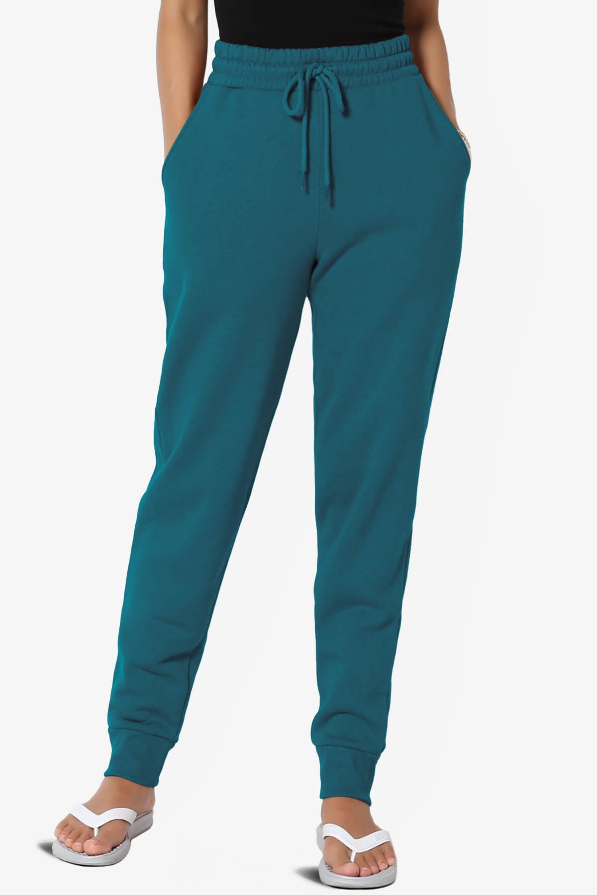 Tove Drawstring Jogger Sweatpants TEAL_1