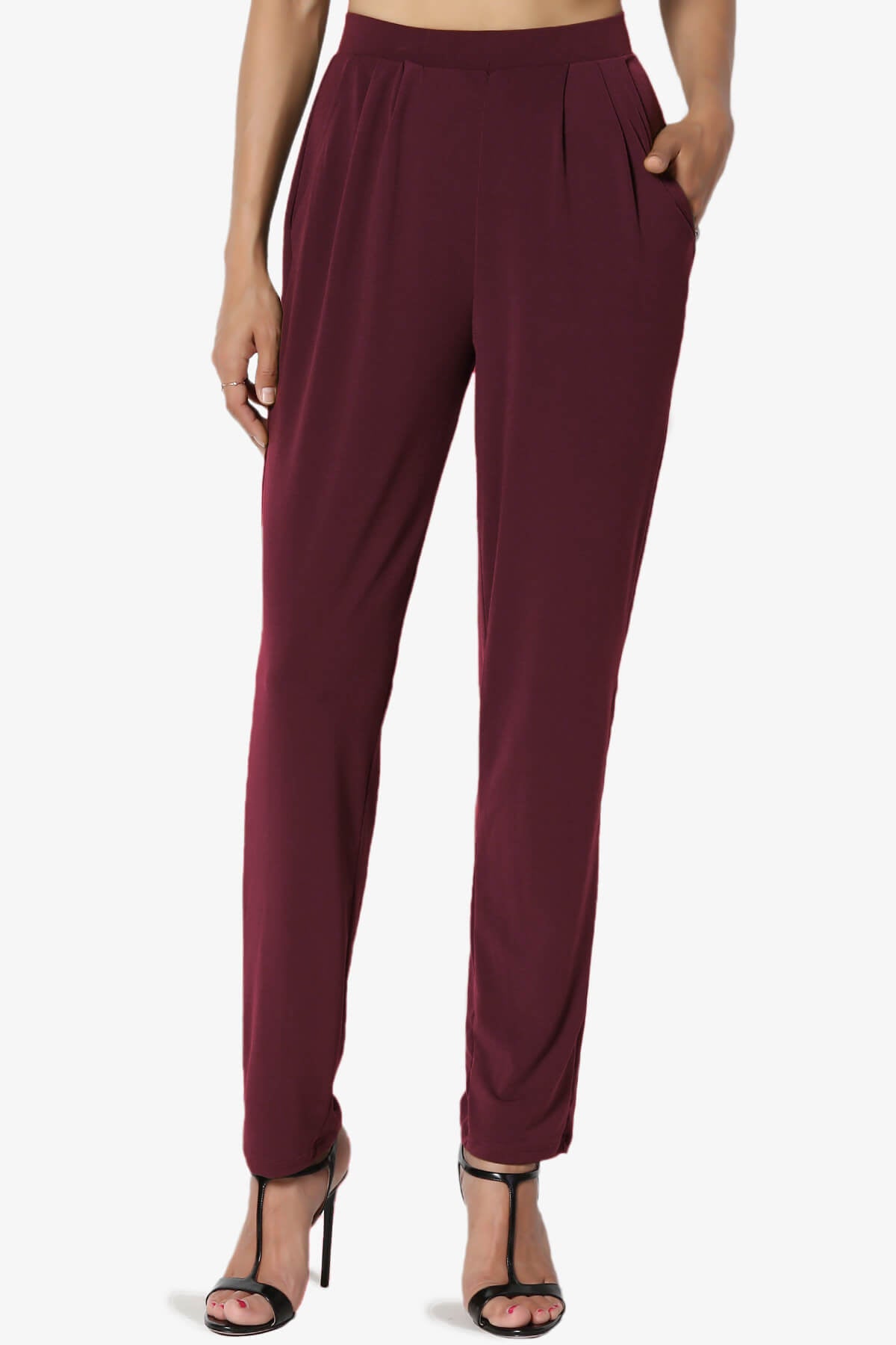 Trellis Cool Pleated Elasic Waist Pants PLUS