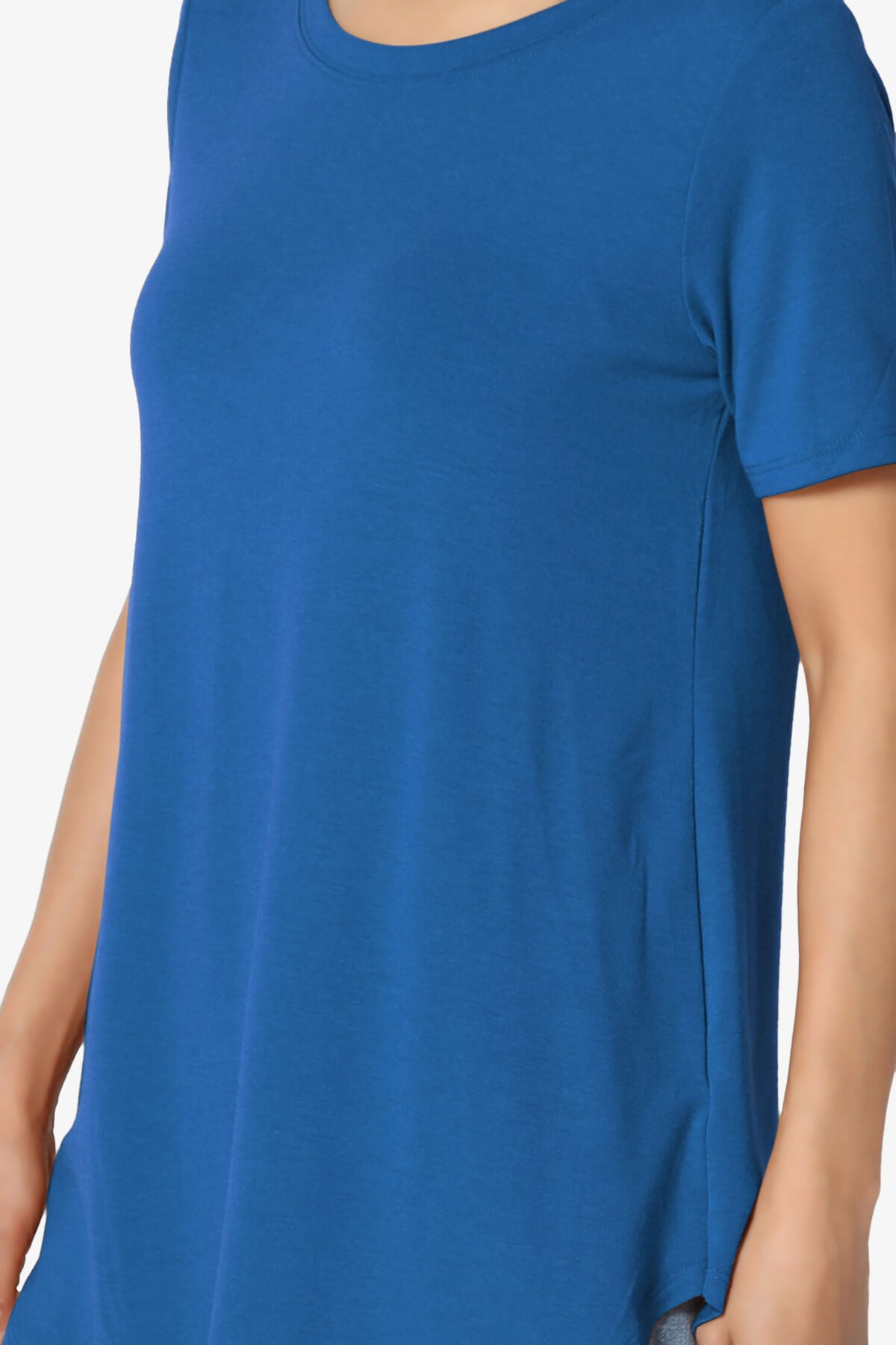 Tristan Essential Short Sleeve Round Hem Top CLASSIC BLUE_5