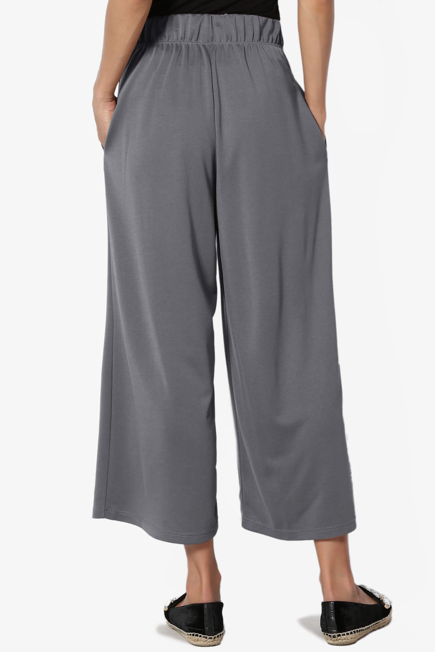 Venetia Elasticated Waist Culottes CHARCOAL_2