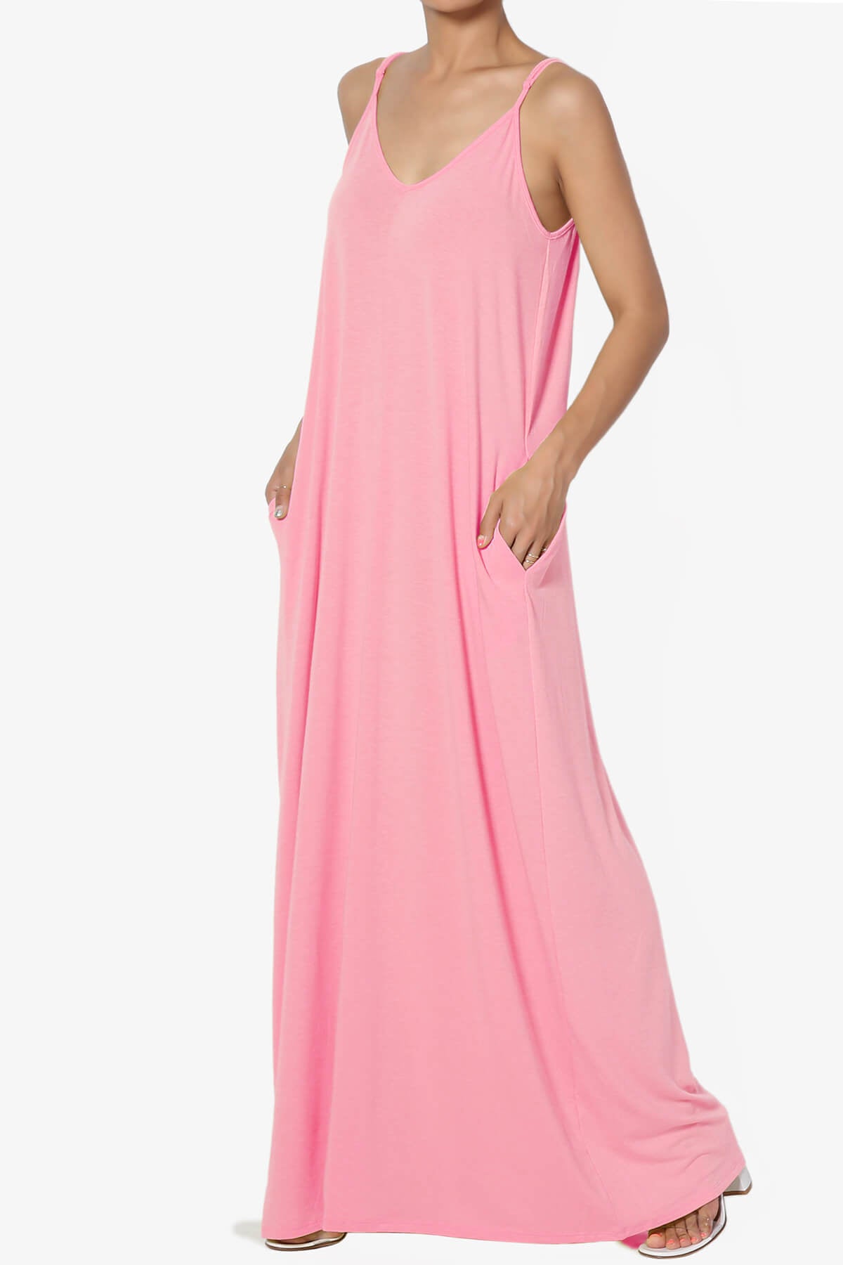 Venus Pocket Cami Maxi Dress BRIGHT PINK_3