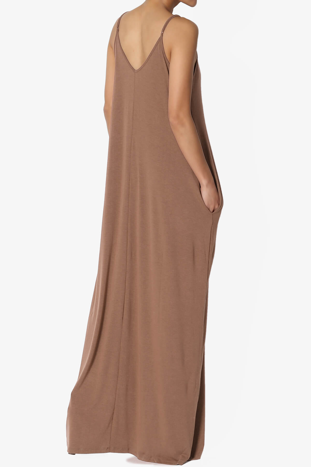 Venus Pocket Cami Maxi Dress COCOA_4