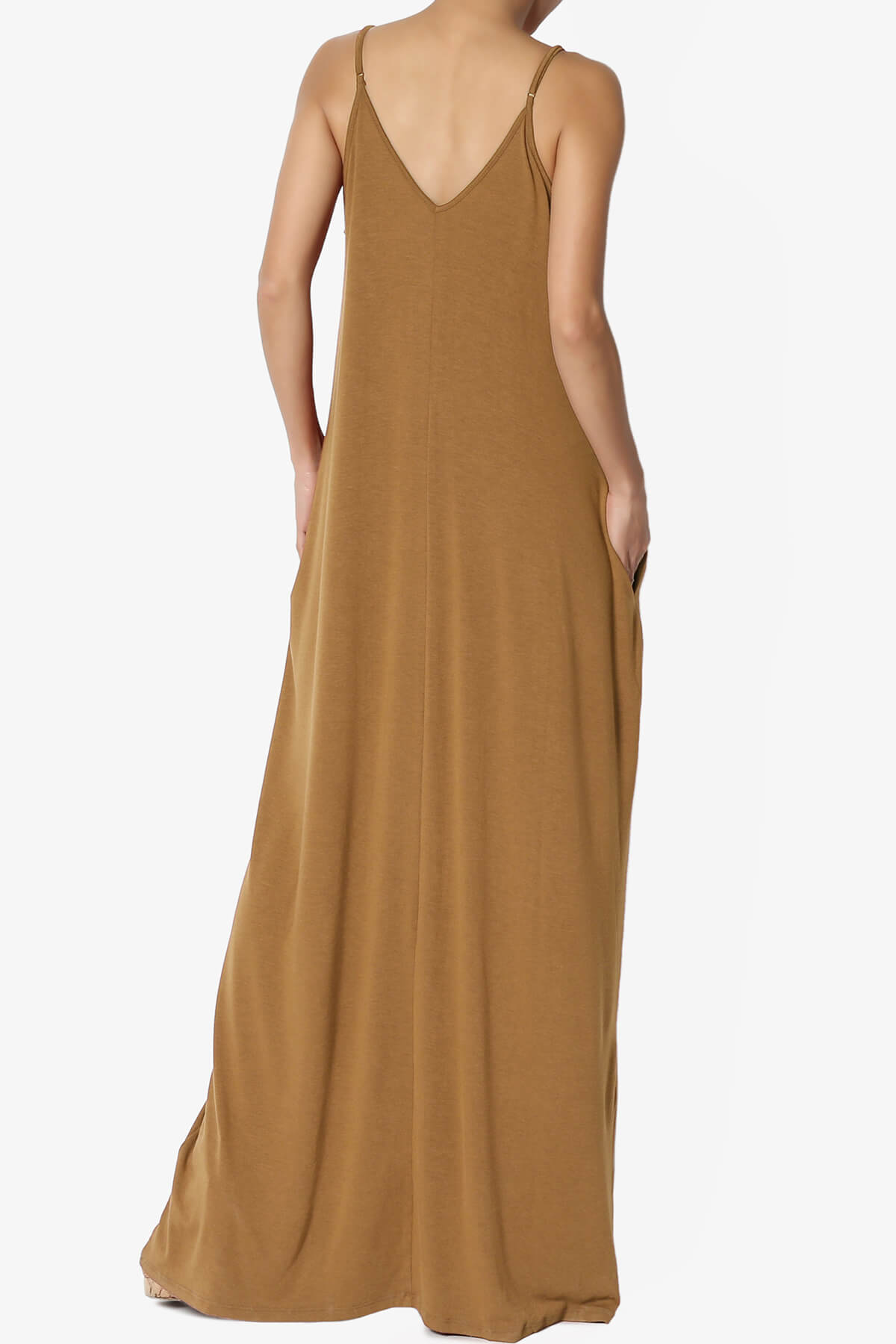 Venus Pocket Cami Maxi Dress COFFEE_2