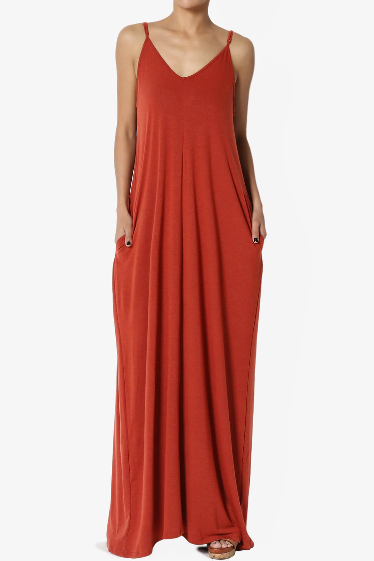 Venus Pocket Cami Maxi Dress COPPER_1