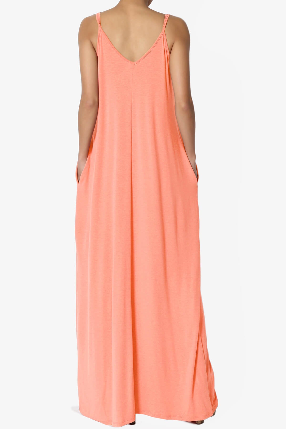 Venus Pocket Cami Maxi Dress CORAL_2
