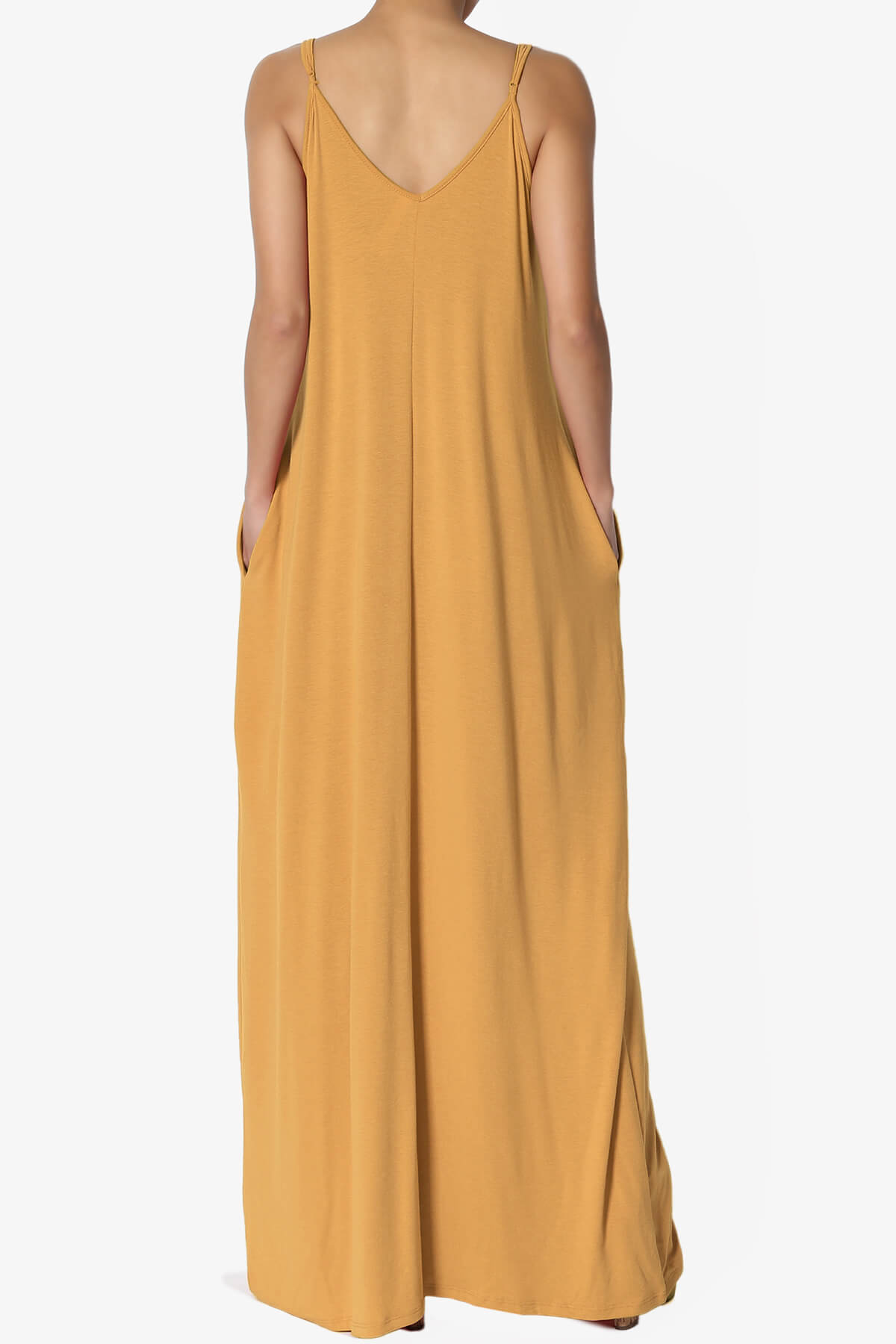 Venus Pocket Cami Maxi Dress GOLDEN MUSTARD_2