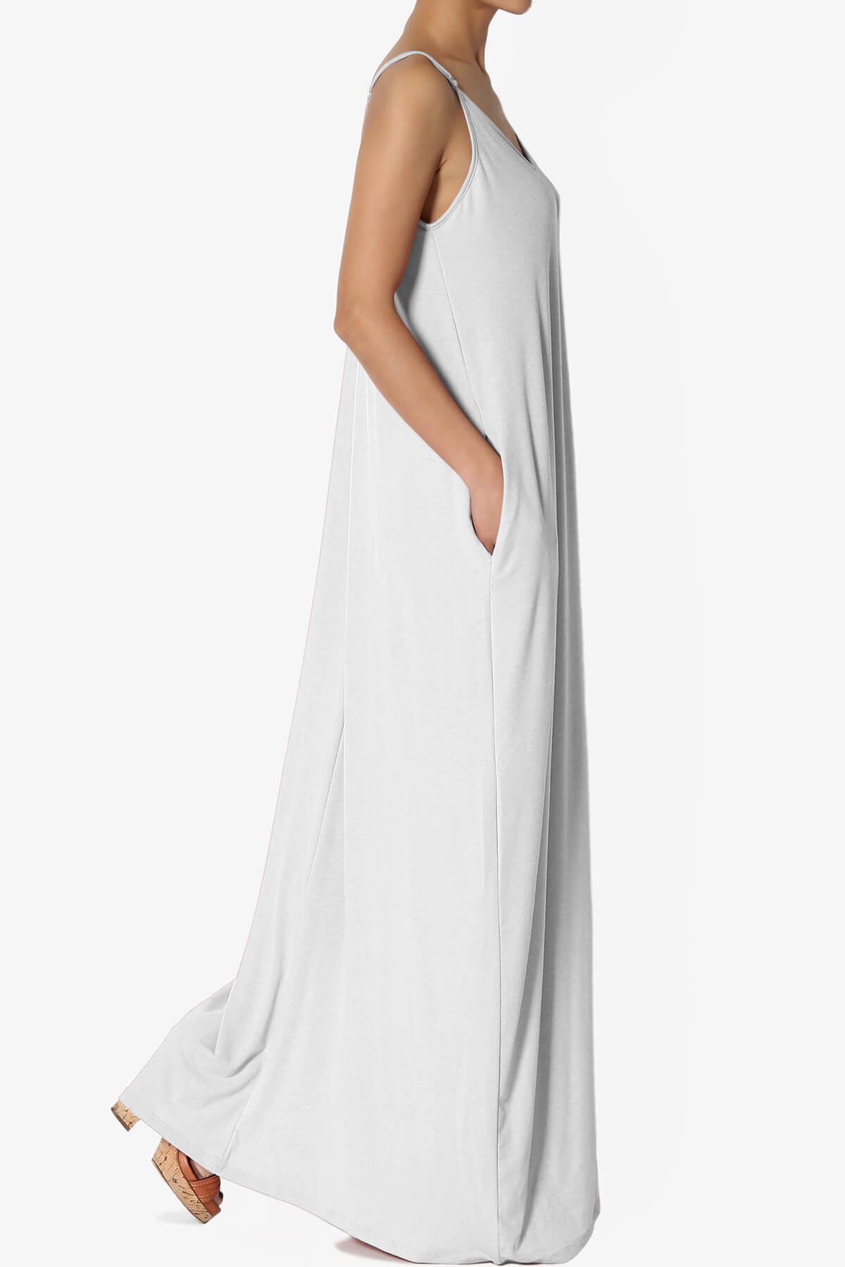 Venus Pocket Cami Maxi Dress GREY MIST_4