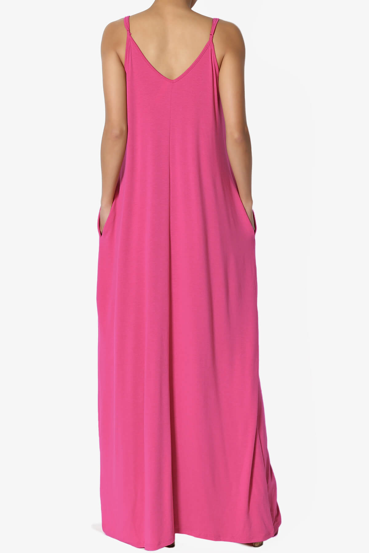 Venus Pocket Cami Maxi Dress HOT PINK_2