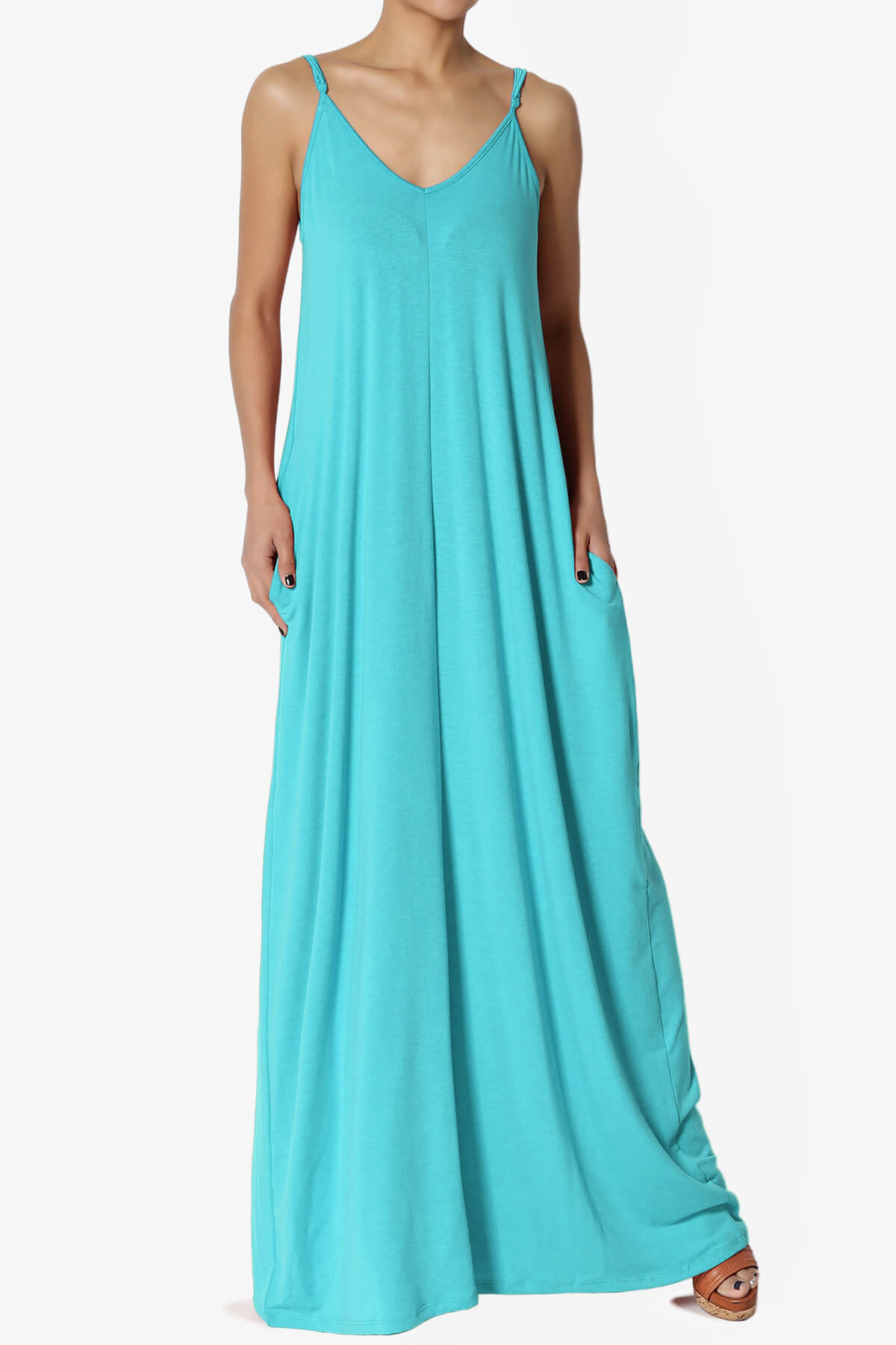 Venus Pocket Cami Maxi Dress ICE BLUE_1