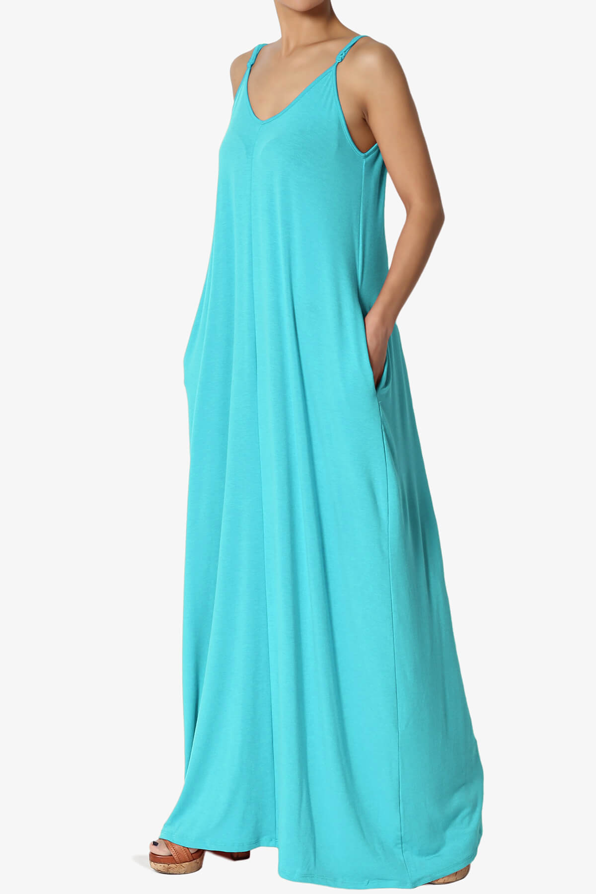 Venus Pocket Cami Maxi Dress ICE BLUE_3