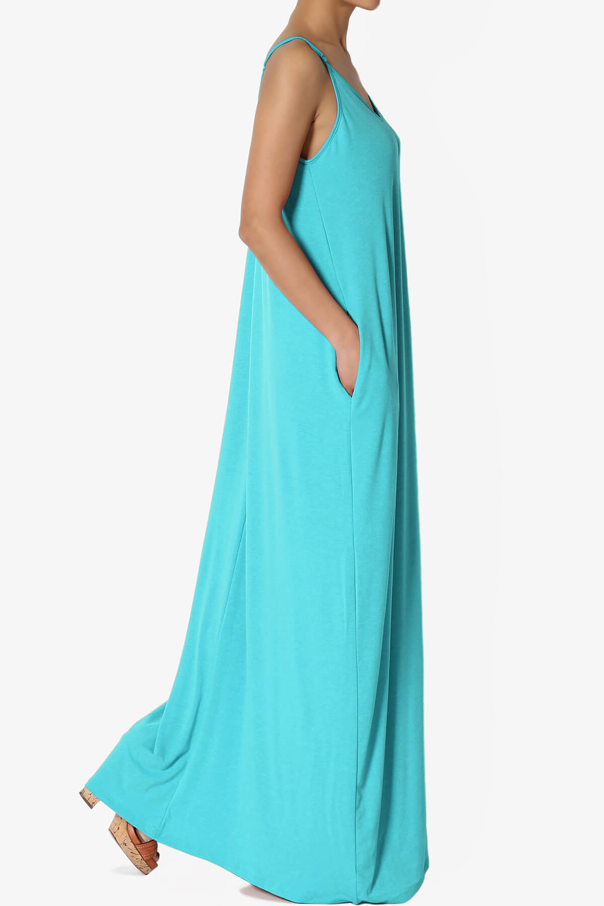 Venus Pocket Cami Maxi Dress ICE BLUE_4