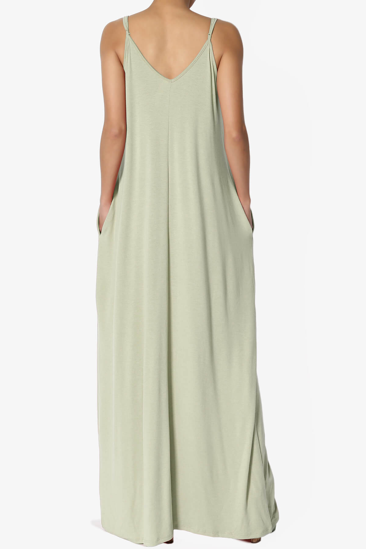 Venus Pocket Cami Maxi Dress LIGHT SAGE_2