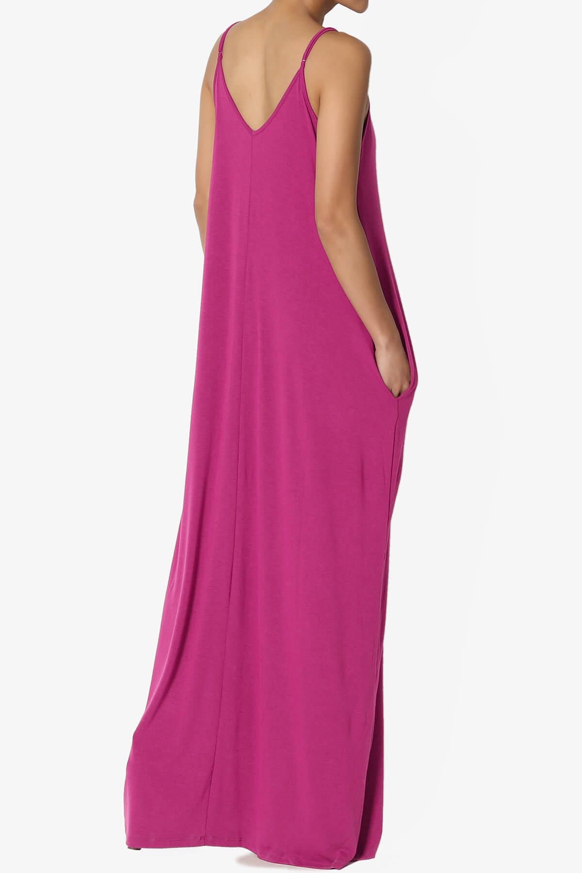 Venus Pocket Cami Maxi Dress MAGENTA_4