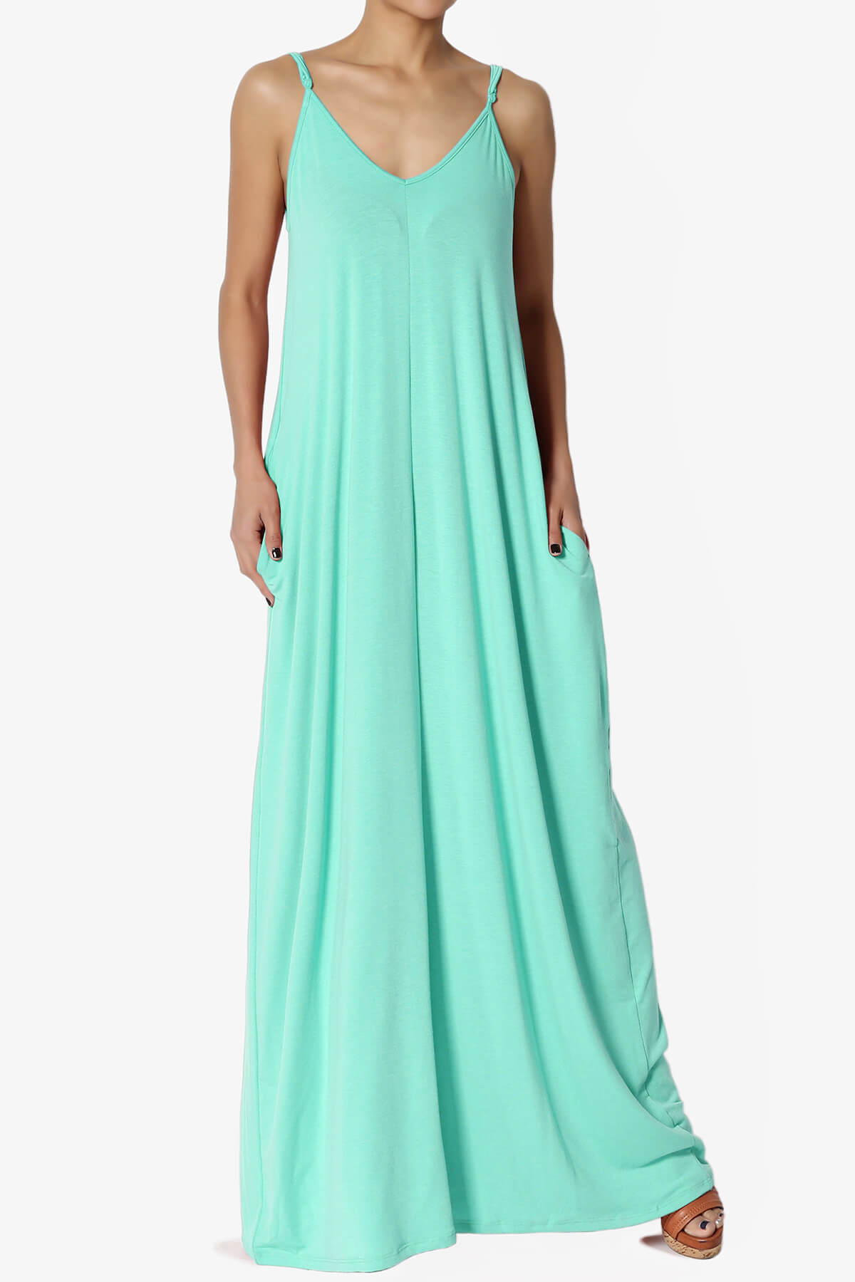 Venus Pocket Cami Maxi Dress MINT_1
