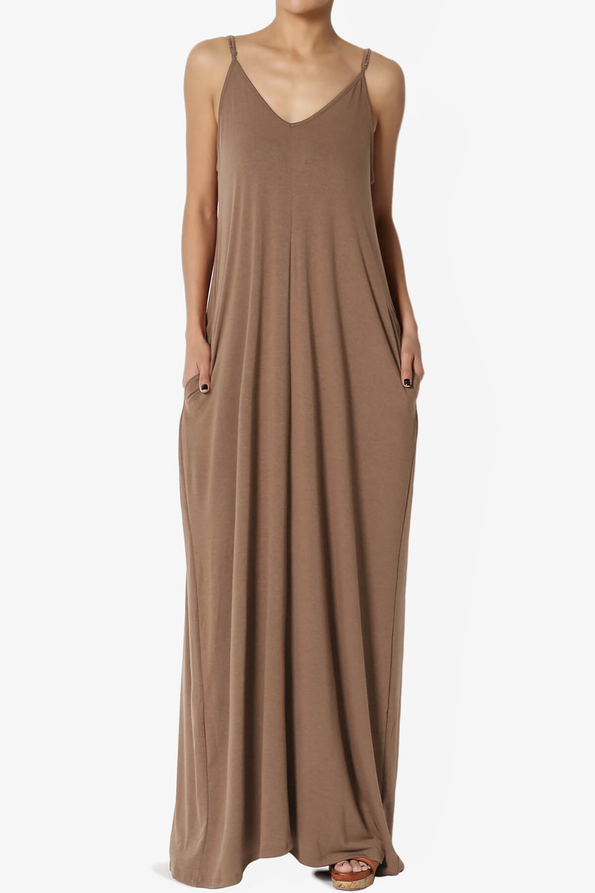 Venus Pocket Cami Maxi Dress MOCHA_3