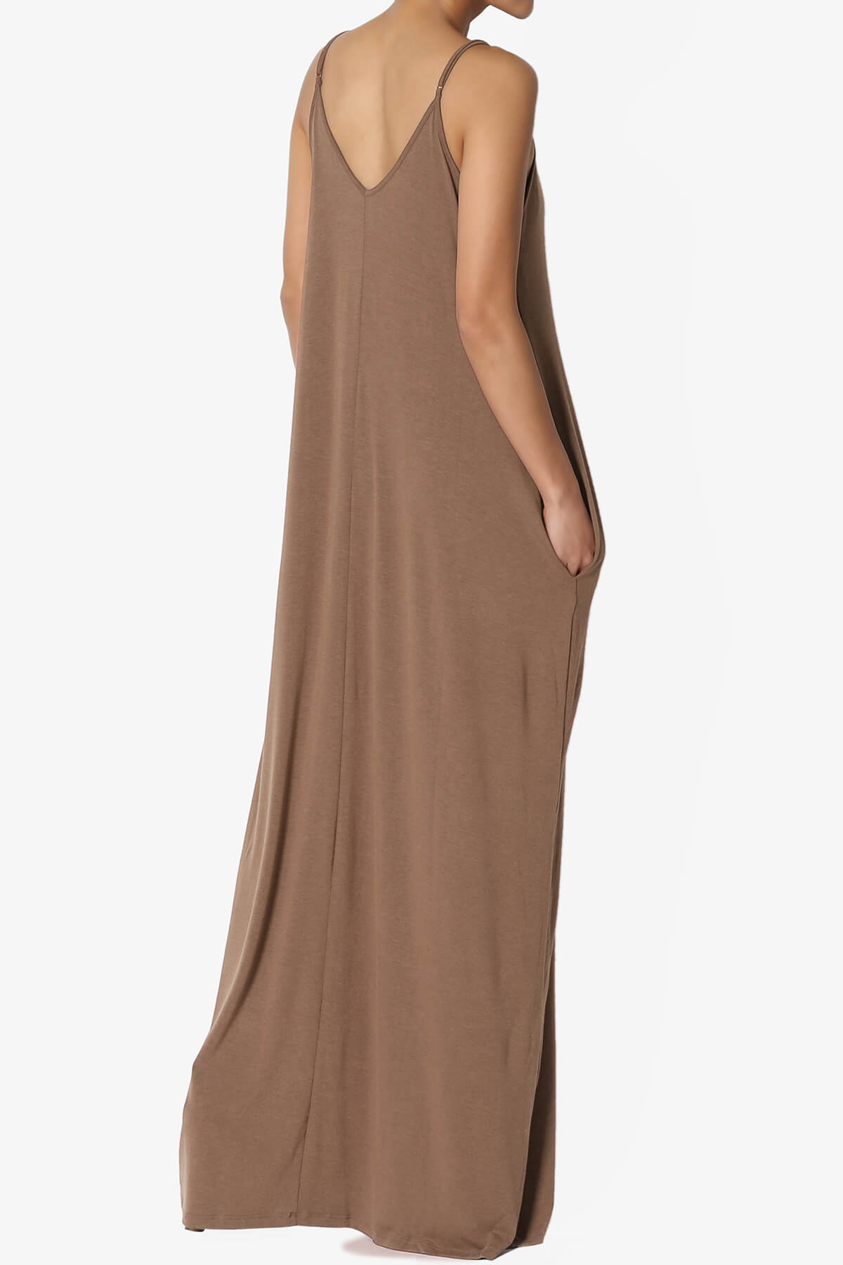 Venus Pocket Cami Maxi Dress MOCHA_4