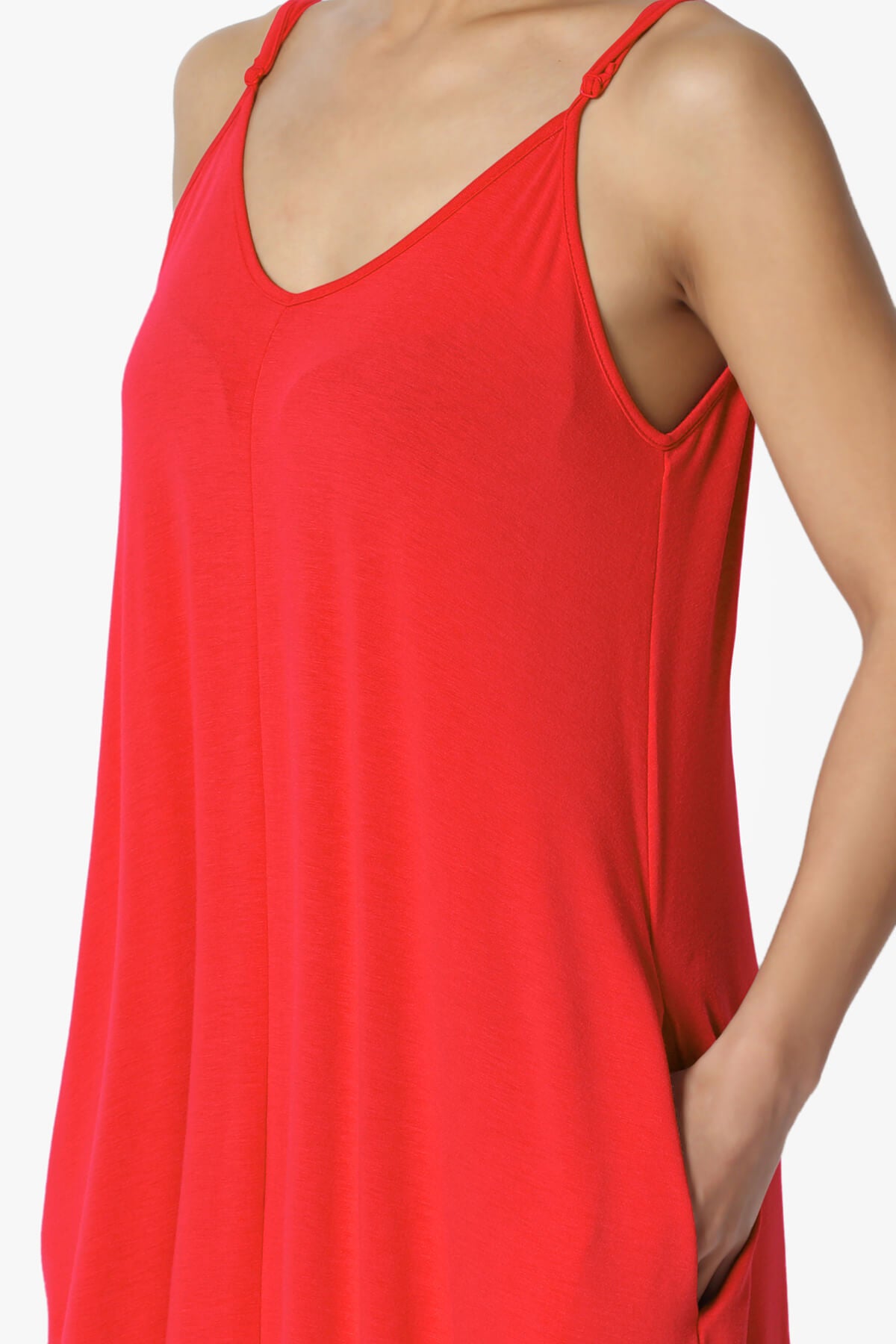 Venus Pocket Cami Maxi Dress RED_5