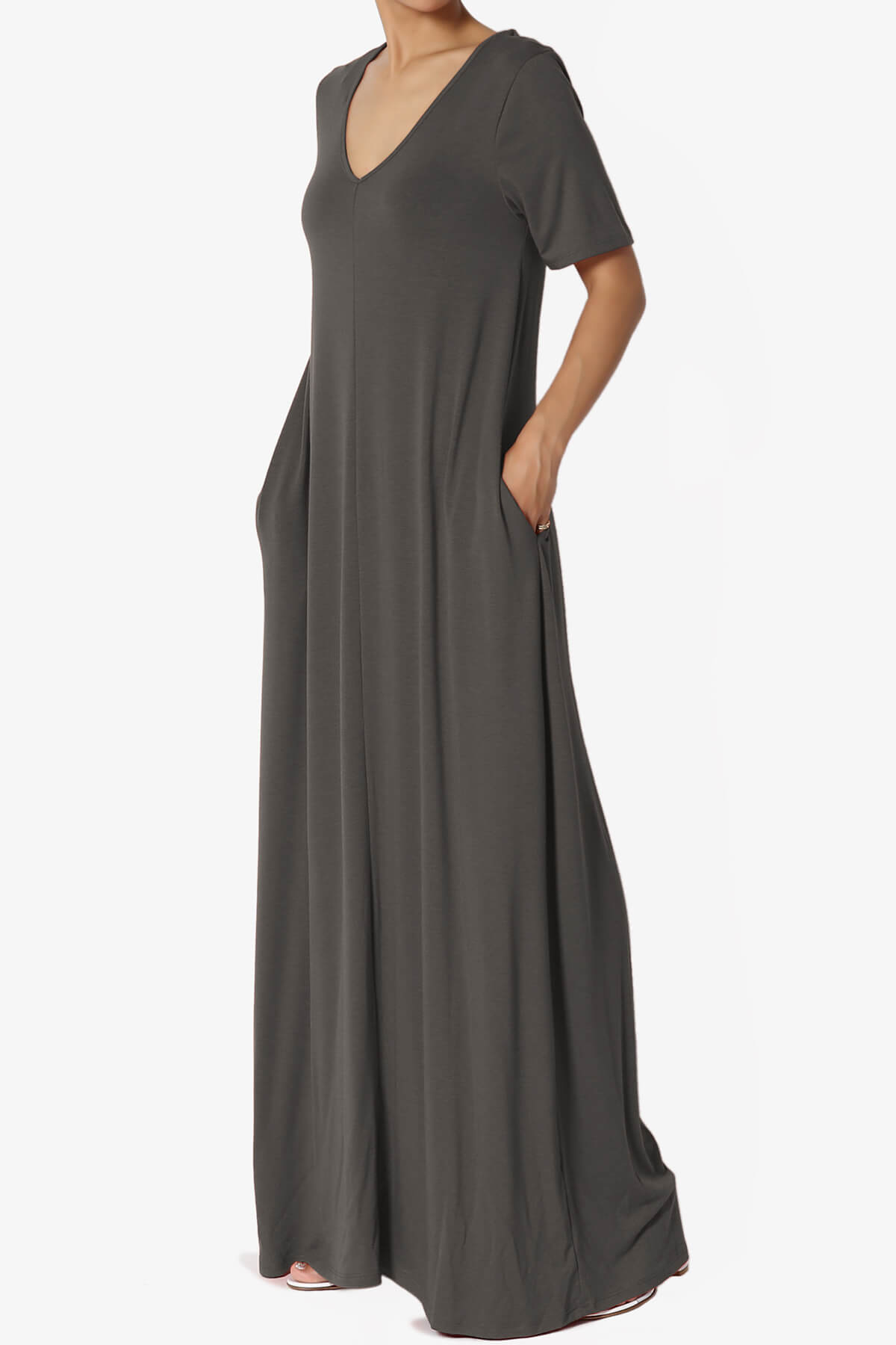 Vina Pocket Oversized Maxi Dress ASH GREY_3