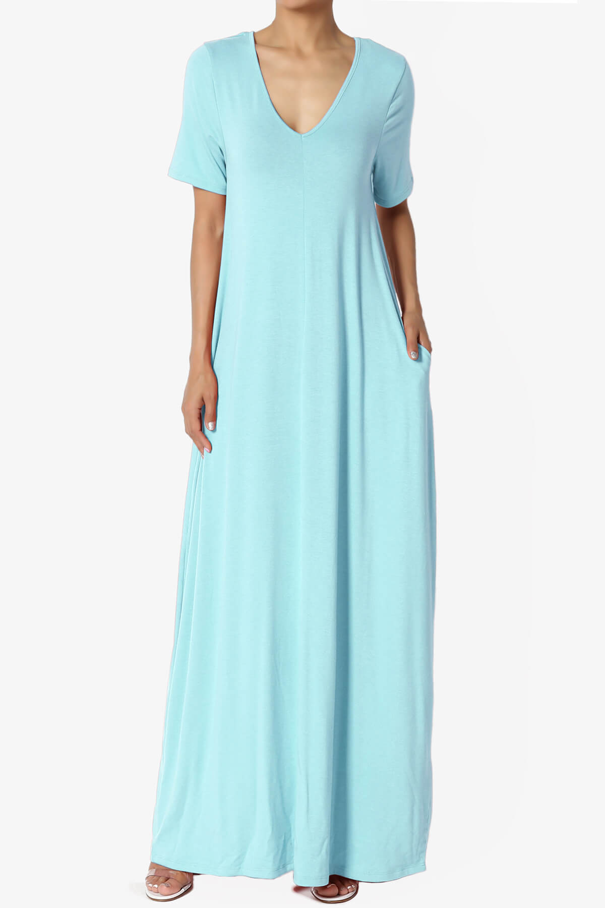Vina Pocket Oversized Maxi Dress BABY BLUE_1