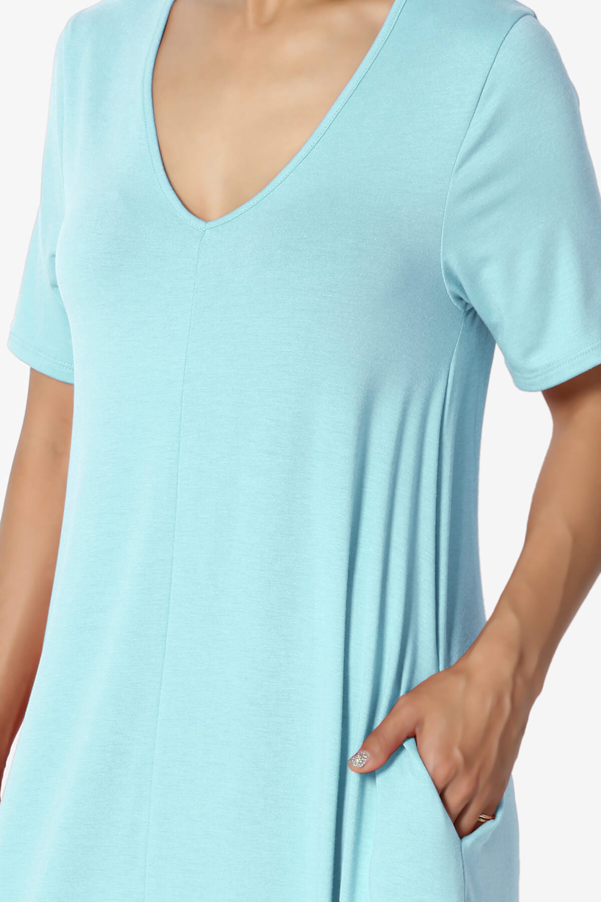 Vina Pocket Oversized Maxi Dress BABY BLUE_5