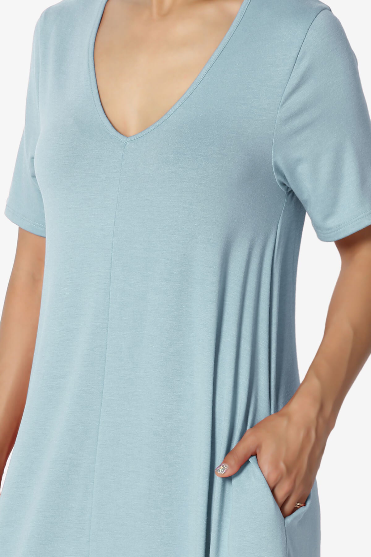 Vina Pocket Oversized Maxi Dress DUSTY BLUE_5