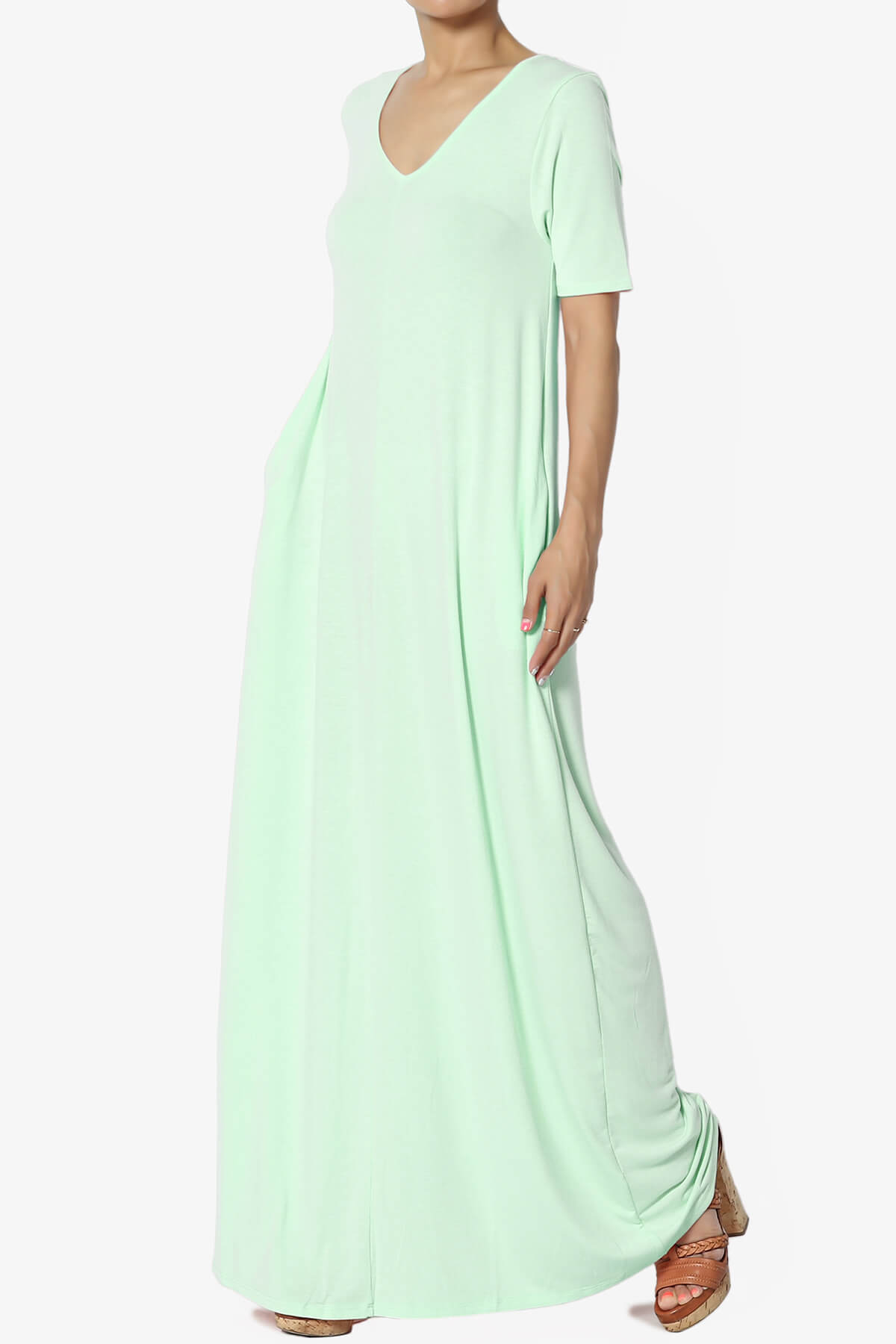 Vina Pocket Oversized Maxi Dress DUSTY MINT_3